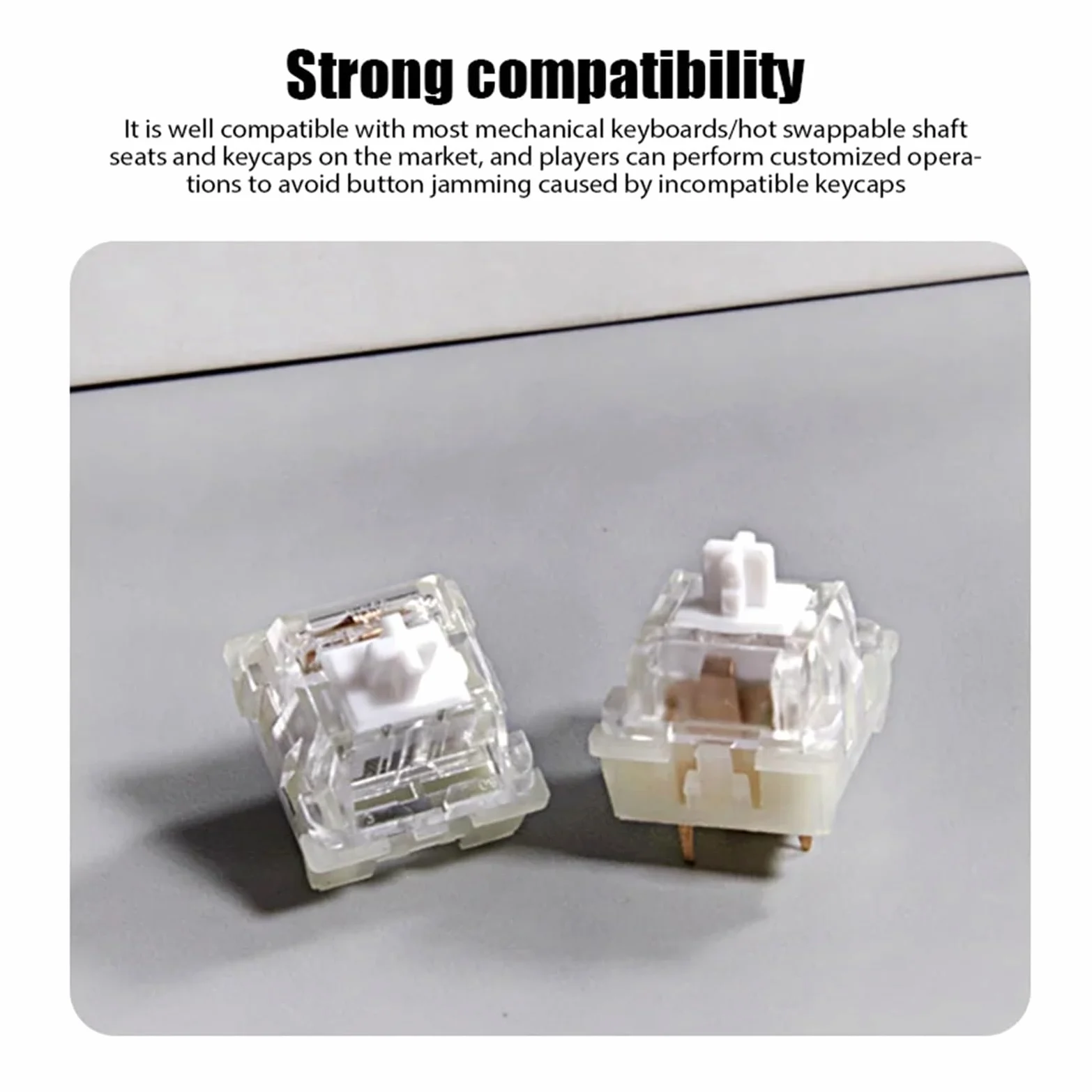 Generico V3 Switches Tastiera meccanica Interruttore lineare 3 pin Custom Gaming compatibile Interruttore MX Hot Swap(110 PCS)