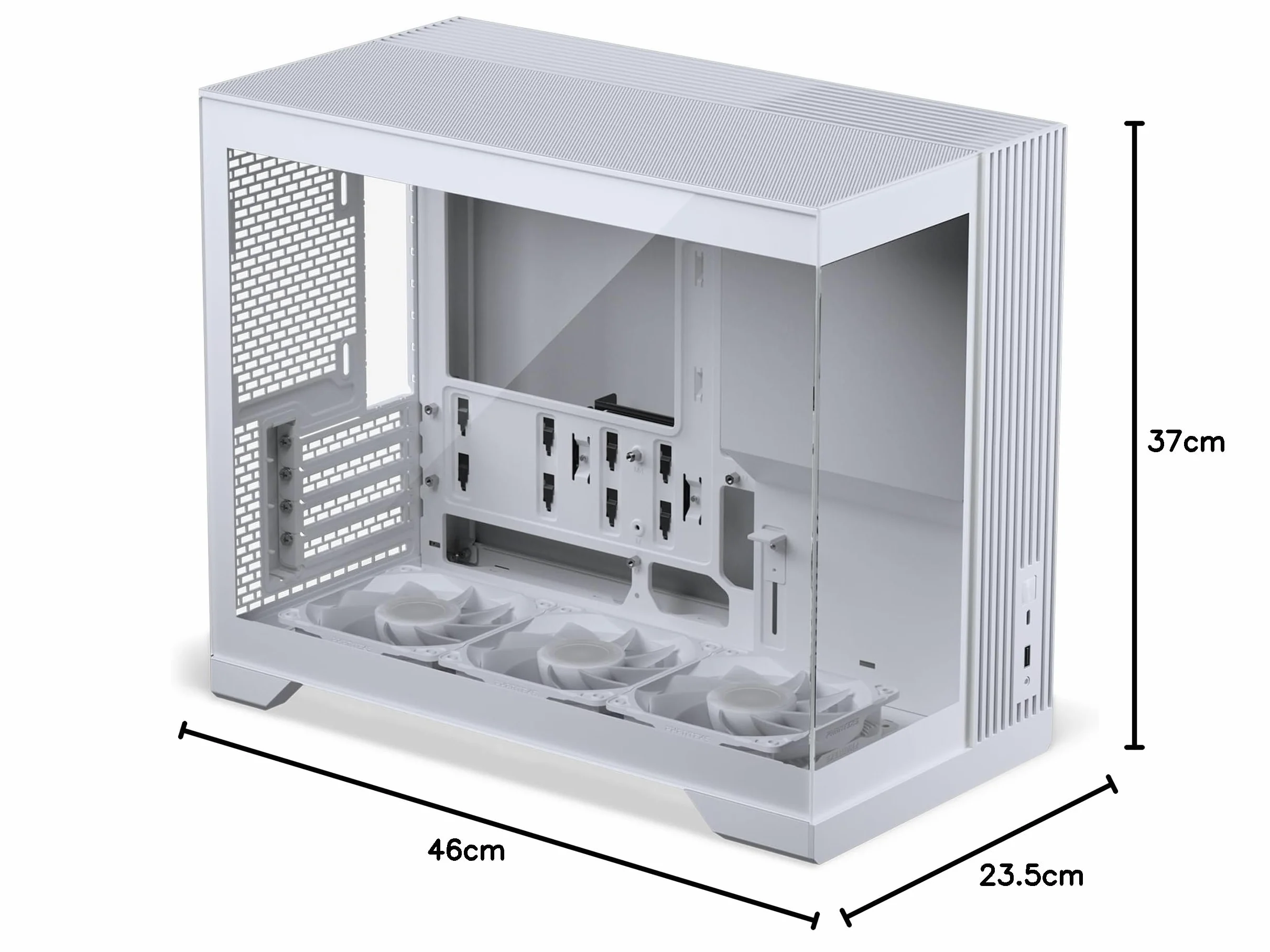 Phanteks XT V3, Case Gaming Compatto Micro-ATX, Vetro Temprato Frontale e Laterale, 3 Ventole D-RGB da 120mm incluse, Supporto Radiatore da 360mm, Bianco
