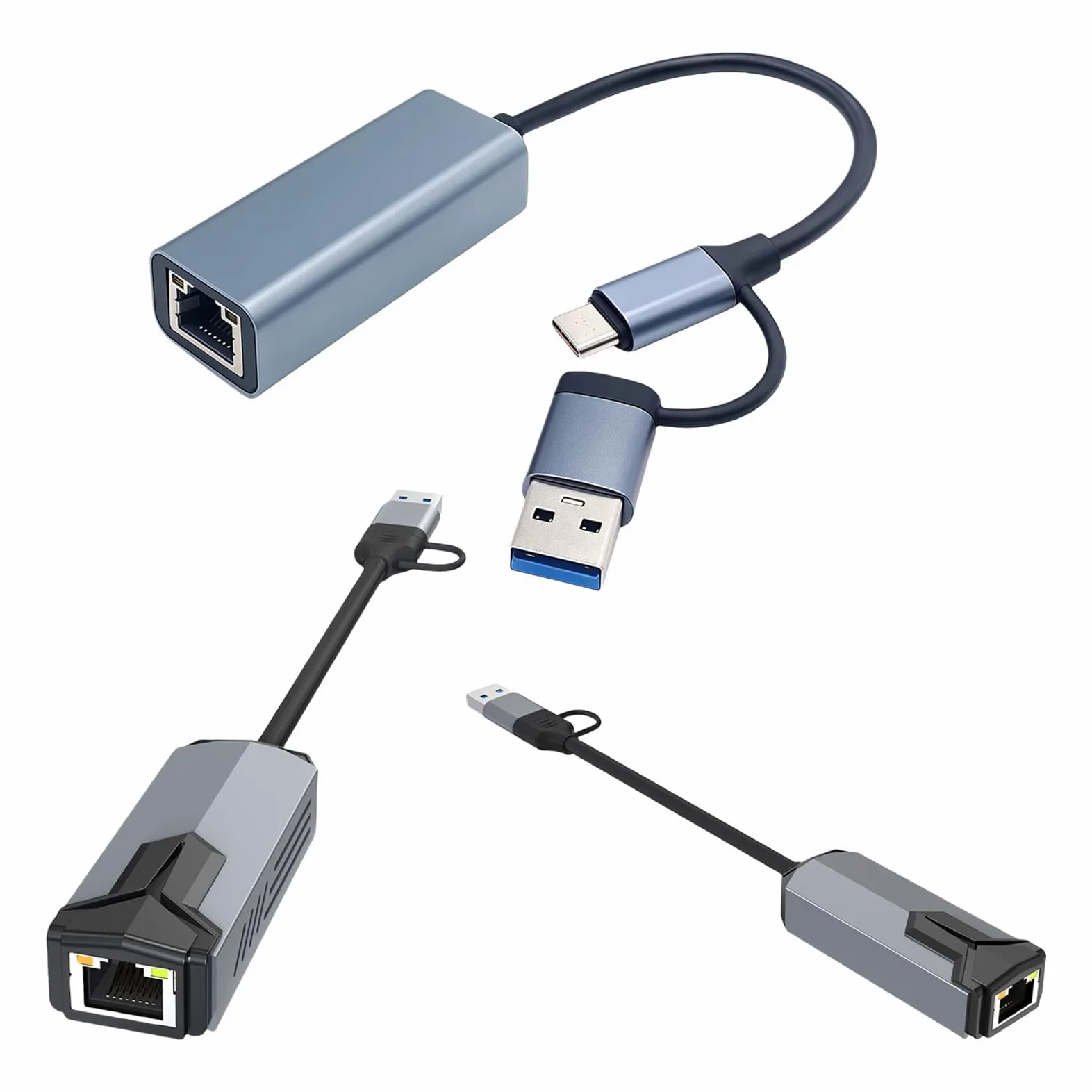USB3.0 C A Ethernet Adattatori 5/2.5/1Gbps Cavi Veloce Velocità Convertitori di Rete Connessione Stabile Per PC Adattatori Ethernet USB Per Videoconferenza di Gioco