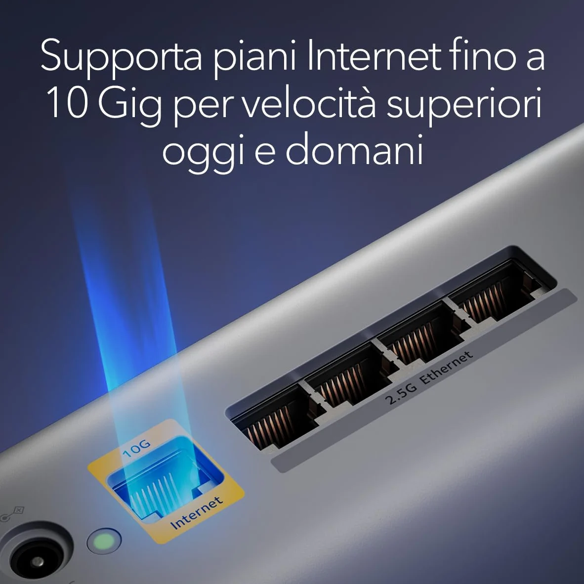NETGEAR Orbi Serie 870 | WiFi 7 Mesh System| RBE873| Router wireless + 2 satellites| Fino a 21 Gbps | Copre 600 m² | Supporta 150 dispositivi| Porta Internet 10 GB | Tri-Band BE21000 | Kit da 3 Bianco