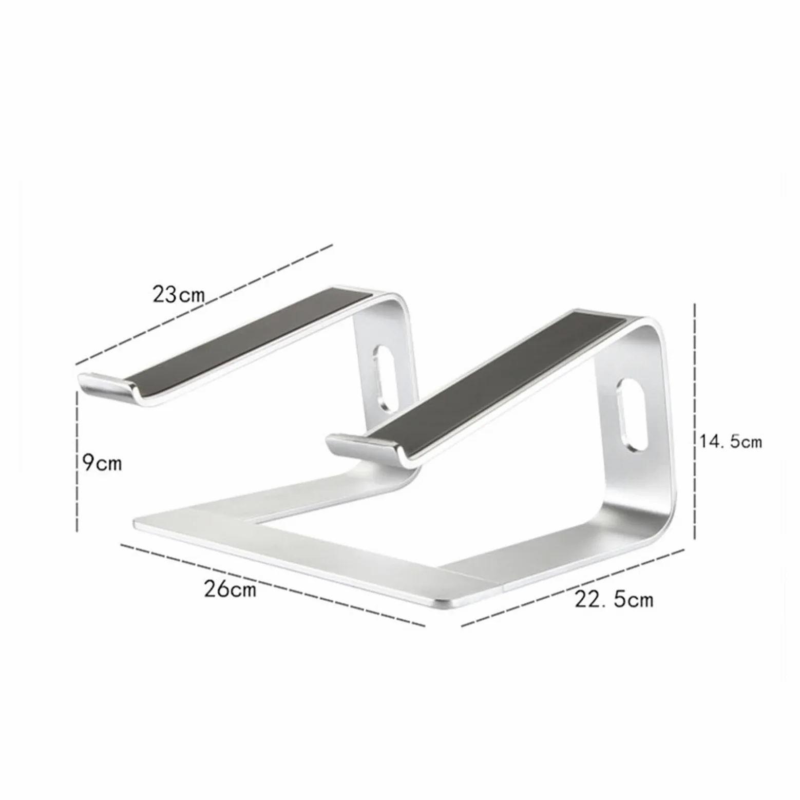 Supporto per computer Supporto for laptop da scrivania, supporto ergonomico for laptop, alluminio, raffreddamento ventilato, supporto for notebook, portatile, antigraffio, tutti i laptop 15,6 pollici
