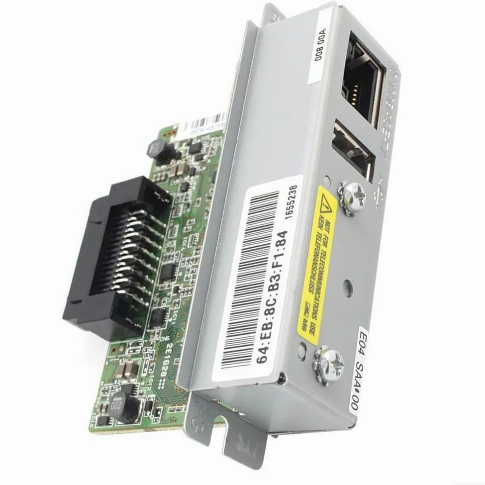 Scheda di rete della stampante UB-E04 Interfaccia Ethernet C32C881008 per TM T88VI T88V T70II U220 H6000 Velocità di trasferimento dati 100Mbps
