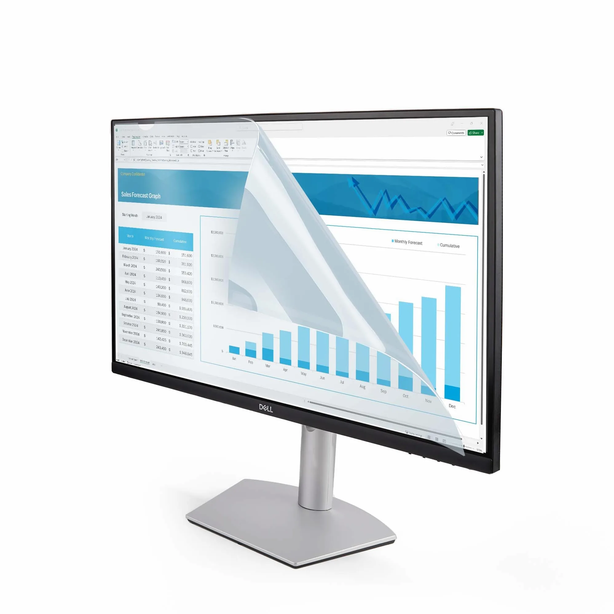 StarTech.com Filtro anti luce blu da 24: 16:9, filtro per schermo/monitor 24 pollici TAA, riduce l'affaticamento degli occhi
