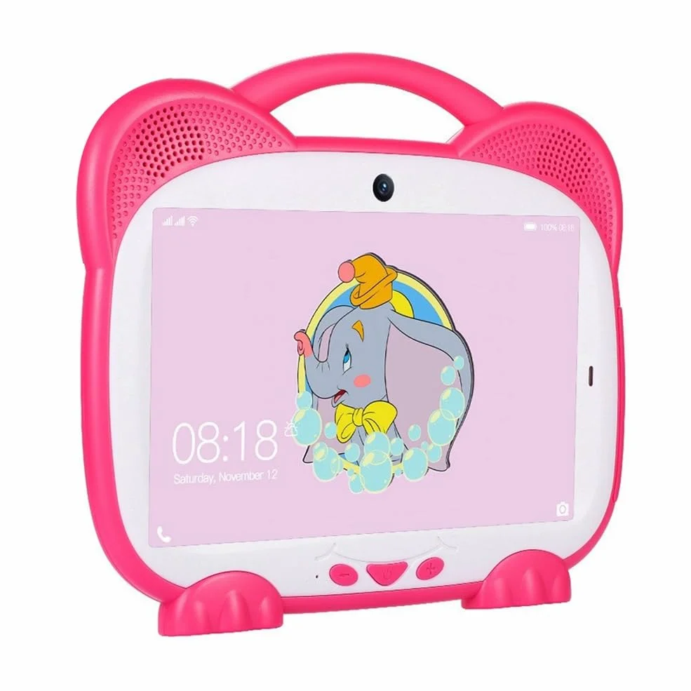 7 tablet per bambini, Quad Core, 1+8G, Dual Card, Android 7.0, tablet per studio e formazione, regalo per bambini, software per bambini, rosa