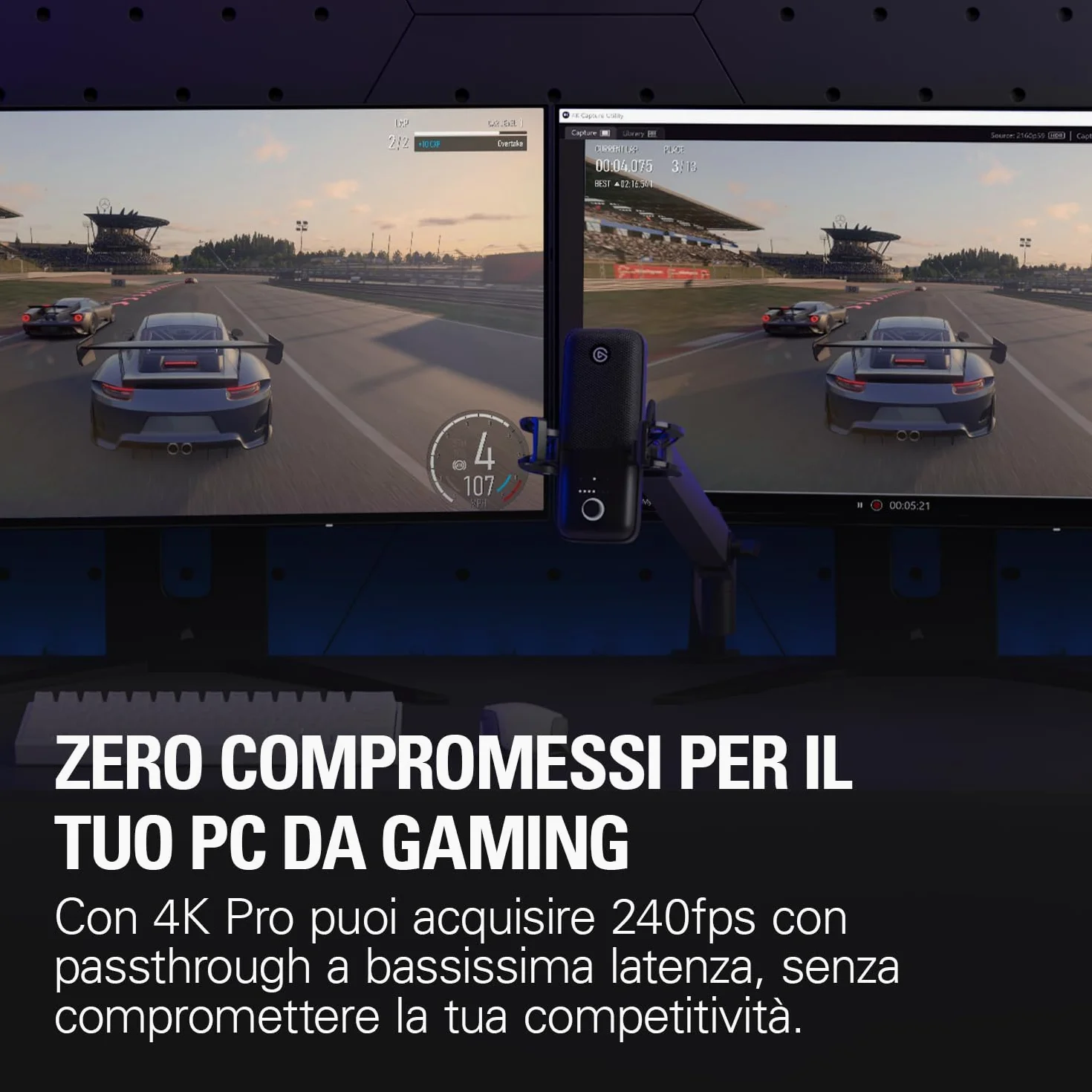 Elgato 4K Pro, Scheda Acquisizione Interna: Passaggio diretto 8K60|4K60 HDR10 con Latenza Ultra-Bassa su PS5|Pro, Xbox Series X|S, Nintendo Switch 2, OBS e Altro, per Streaming, Compatibile PC|Dual PC