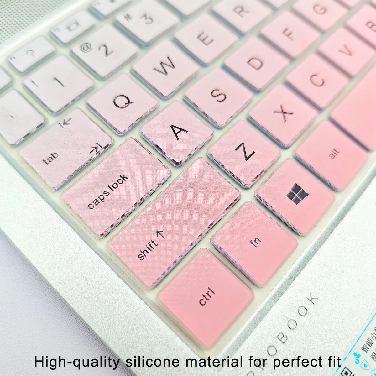 Cover in silicone per tastiera per laptop HP da 17,3", 17-cn0065cl 17-cn0075cl 17t-cn000 17-cn0097nr 17-cn0025nr 17-cn0026nr 17-cn1053cl 17-cn1063cl cl 17-c.c. n0023dx 17-CP0001DS 17-CP1035cl (rosa)