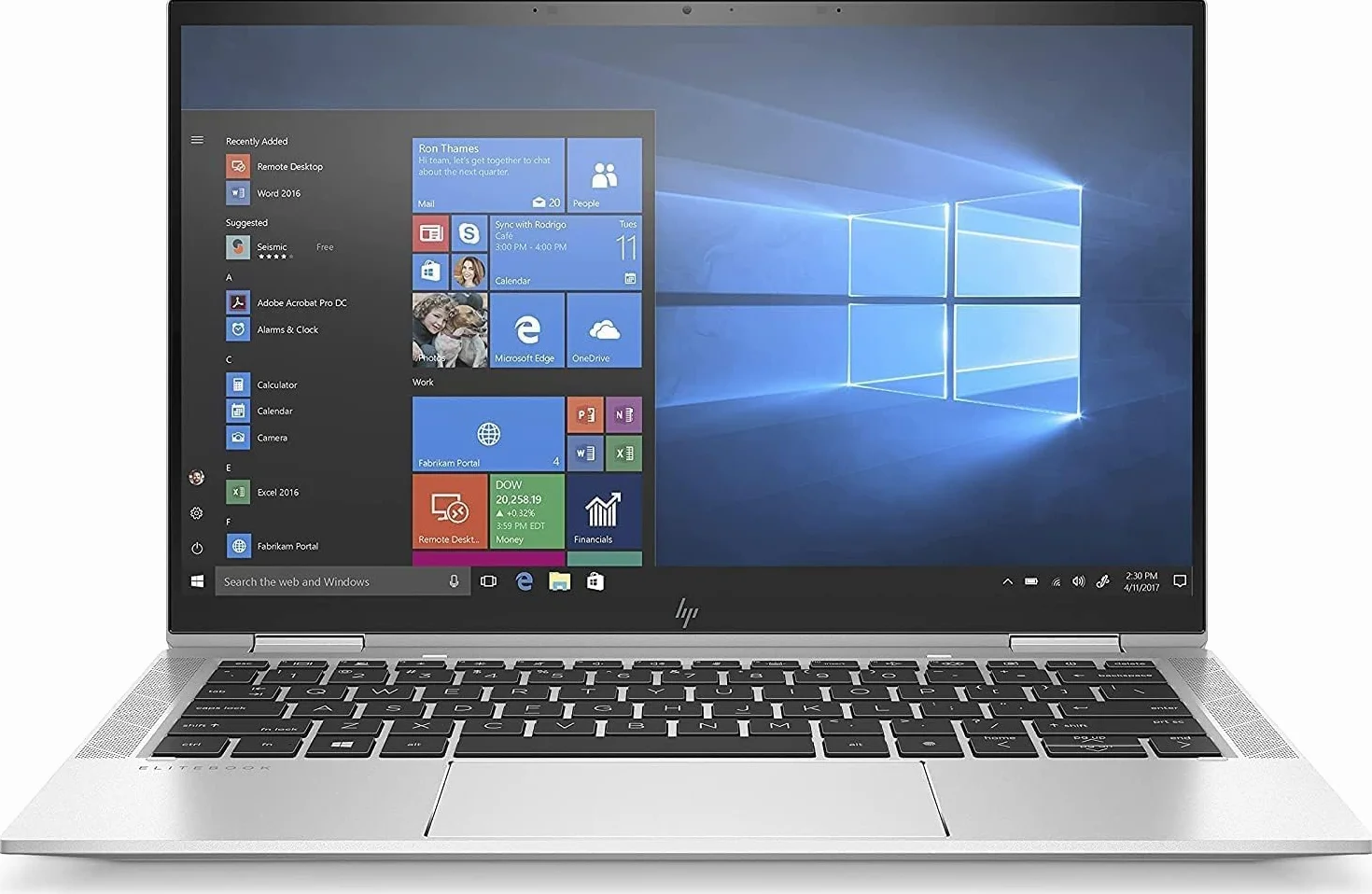 HP EliteBook X360 1030 G7 Laptop Touchscreen 2 in 1 13,3" FHD Notebook Intel Core i5-10310U, 16GB RAM, 512GB SSD, Tastiera QWERTY, Windows 11 Pro (Ricondizionato)