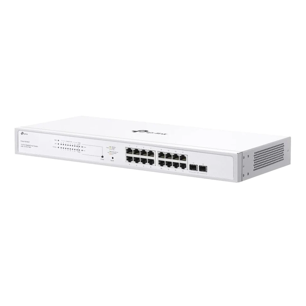 TP-Link Festa FS318GP - Switch Gigabit a 18 porte, 16 porte Gigabit 802.3af/at PoE+, 2 slot SFP Gigabit, budget PoE totale da 150 W, fino a 30 W per porta, gestione cloud gratuita