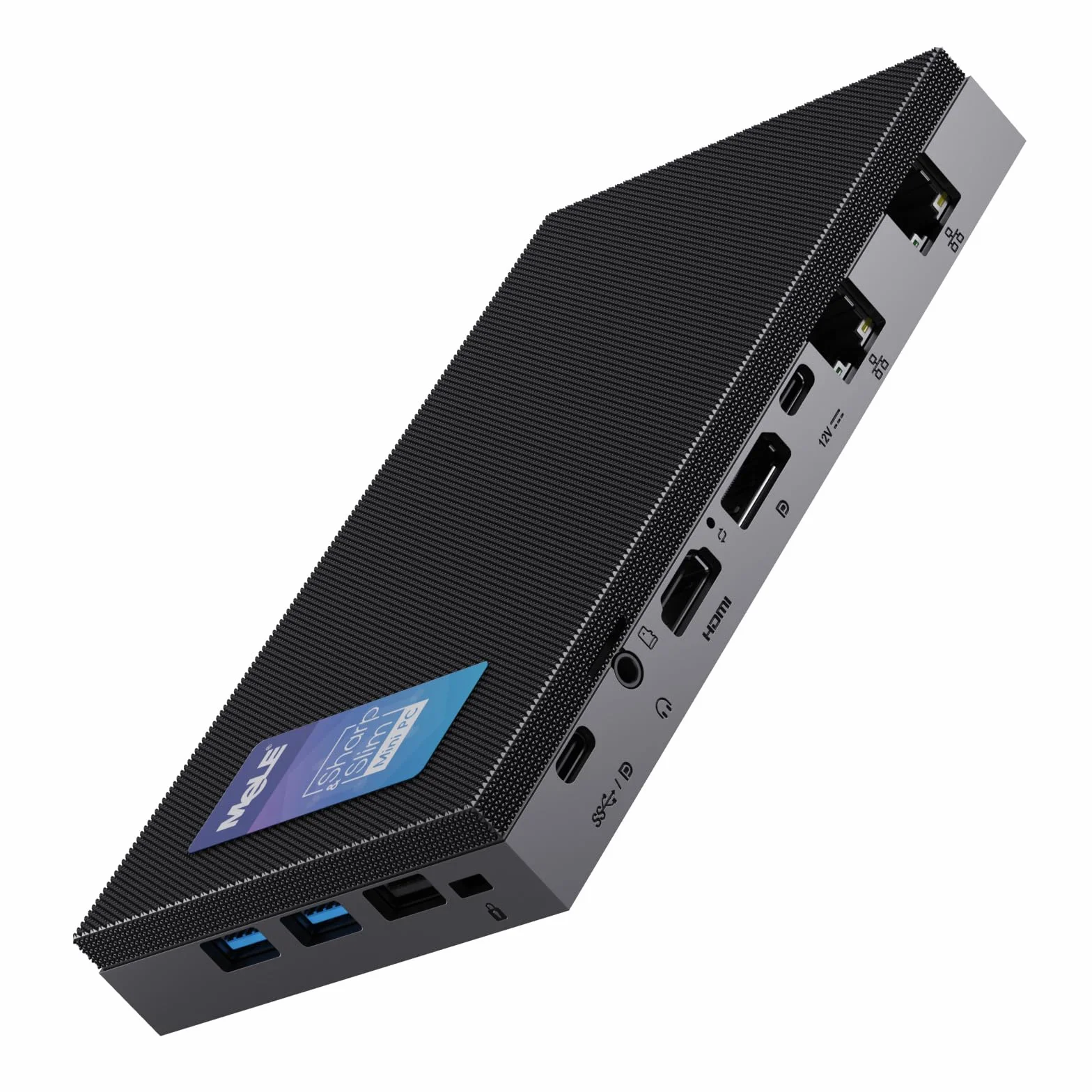 Mele QuieterDL Mini PC senza ventola 2,5Gb Dual LAN Twin Lake N150 (fino a 3,6GHz) 4GB DDR4 128GB ROM Windows 11 Home Micro PC USB-C HDMI2.0+DP1.4 Triplo display Computer desktop