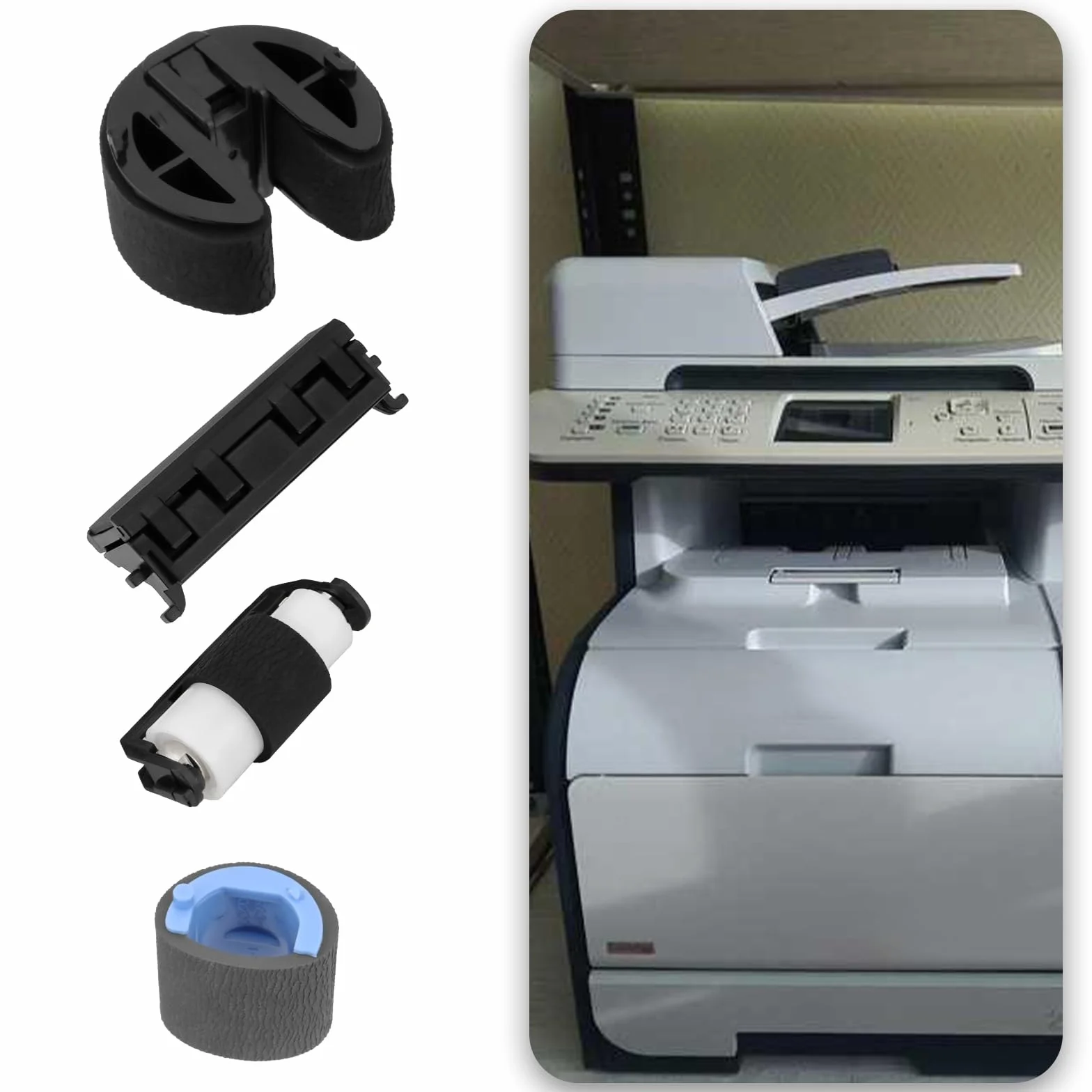 EMSea 1 Set Di Rulli Di Alimentazione E Rulli Di Prelievo Carta Compatibile Con HP CM2320fxi CM2320n CM2320nf CP2025 CP2025dn CP2025n CP2025x