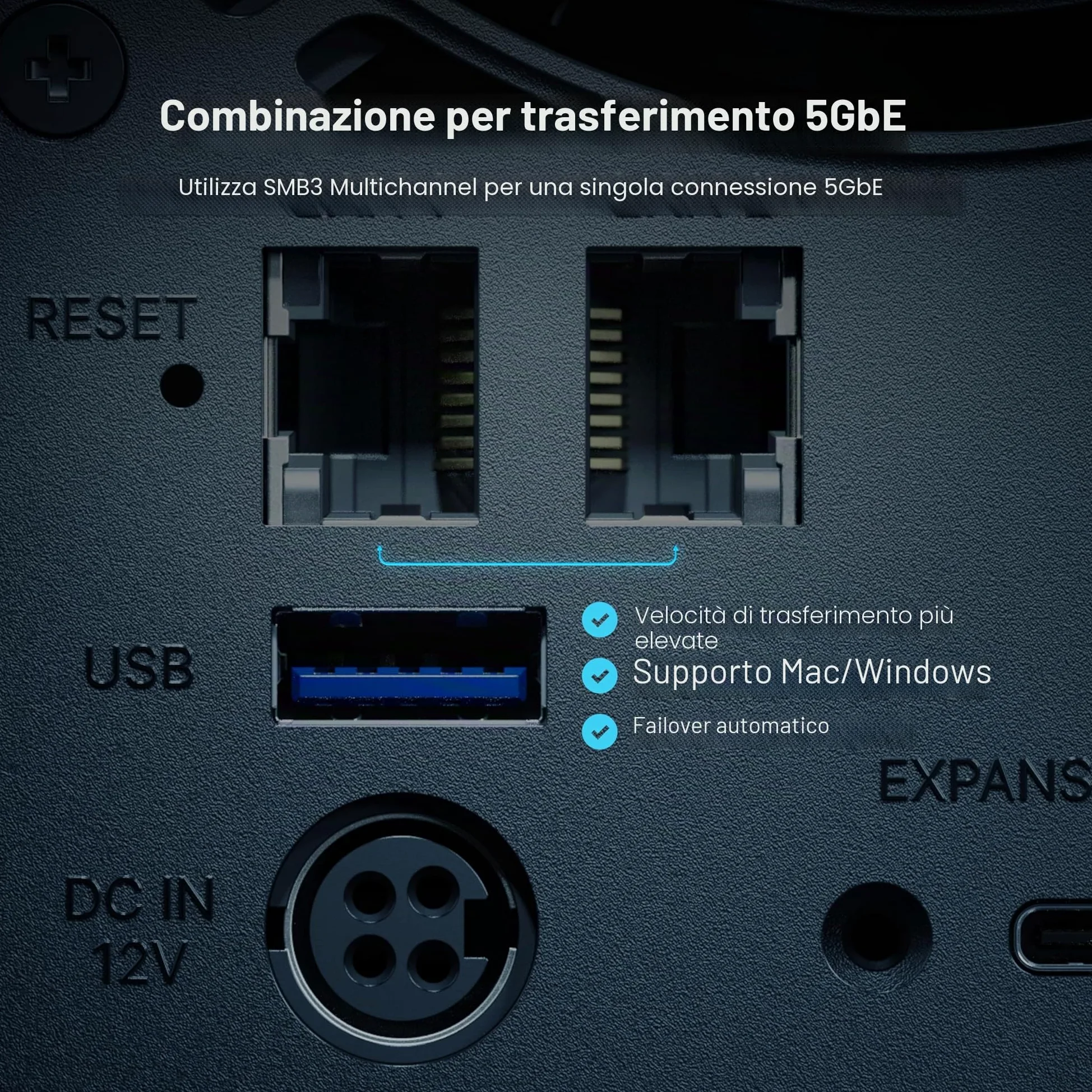 SYNOLOGY NAS DS925+ 4 alloggiamenti con capacità espandibile (senza disco)