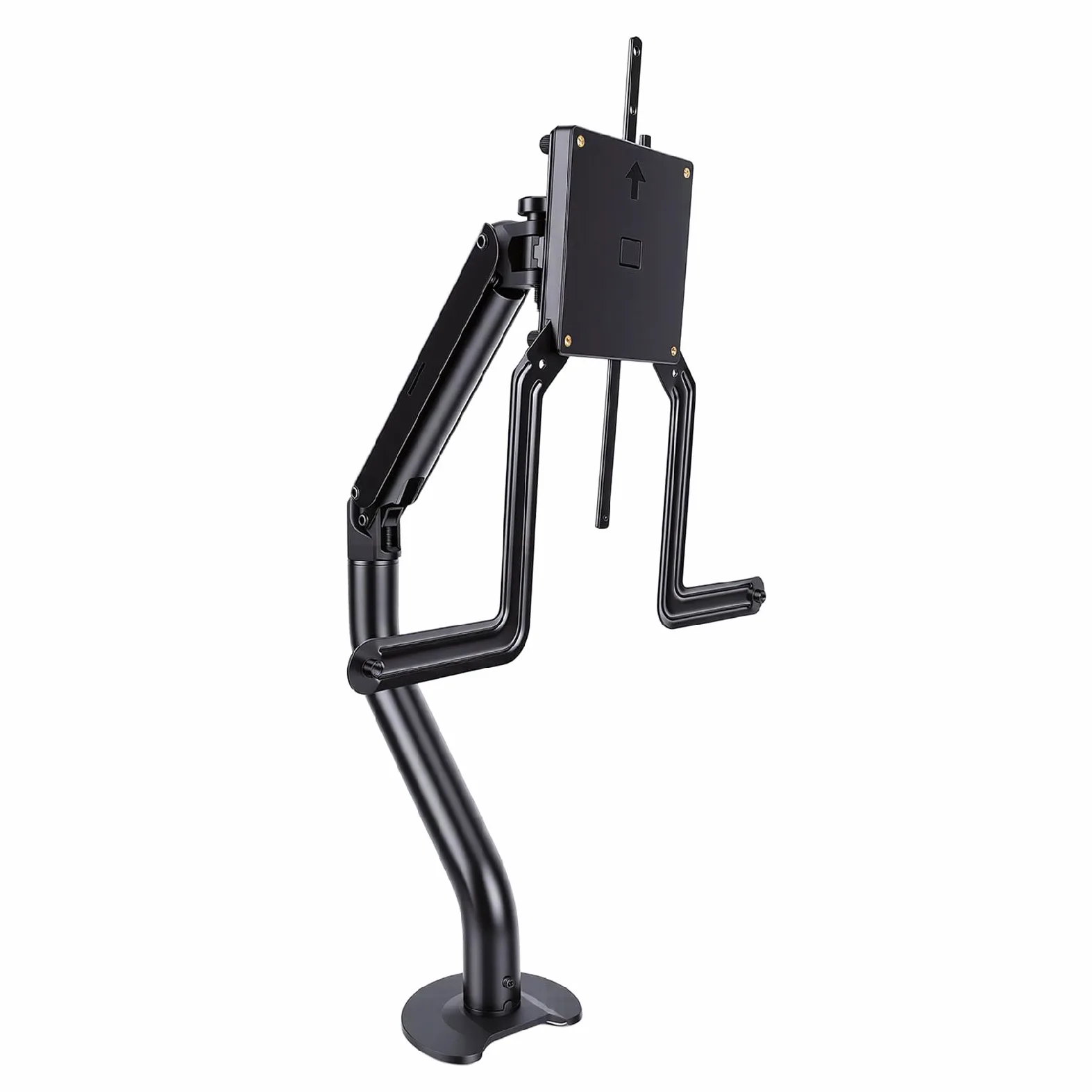 Braccio per Display Supporto da Scrivania Regolabile in Acciaio PP per Display Curvo Ergonomia da Ufficio, Design Moderno, Facile Installazione