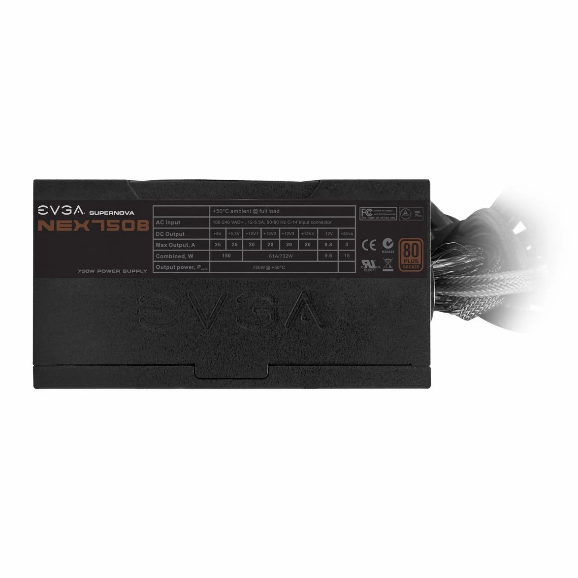 EVGA SuperNOVA 750 B1, 80+ BRONZE 750W, Semi Modular, 5 anni Garanzia, include il tester automatico-Alimentazione GRATUIT, Alimentazione PC 110-B1-0750-V2