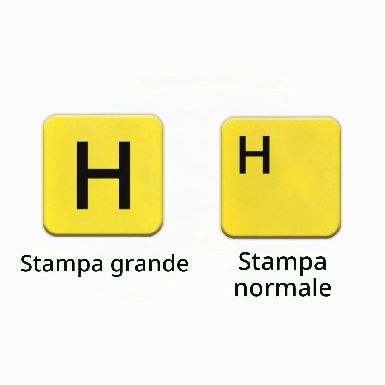 Tastiera grande per stampa – Giallo ad alto contrasto – USB cablata per ipovedenti e anziani – layout UK