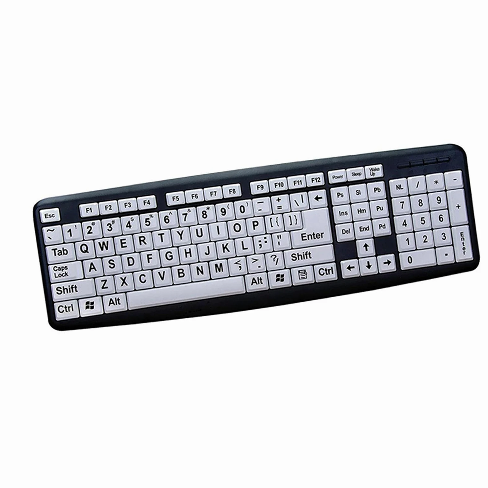 3 set di grande tastiera per computer con stampa rende il tipo facile per l'assistenza visiva senior