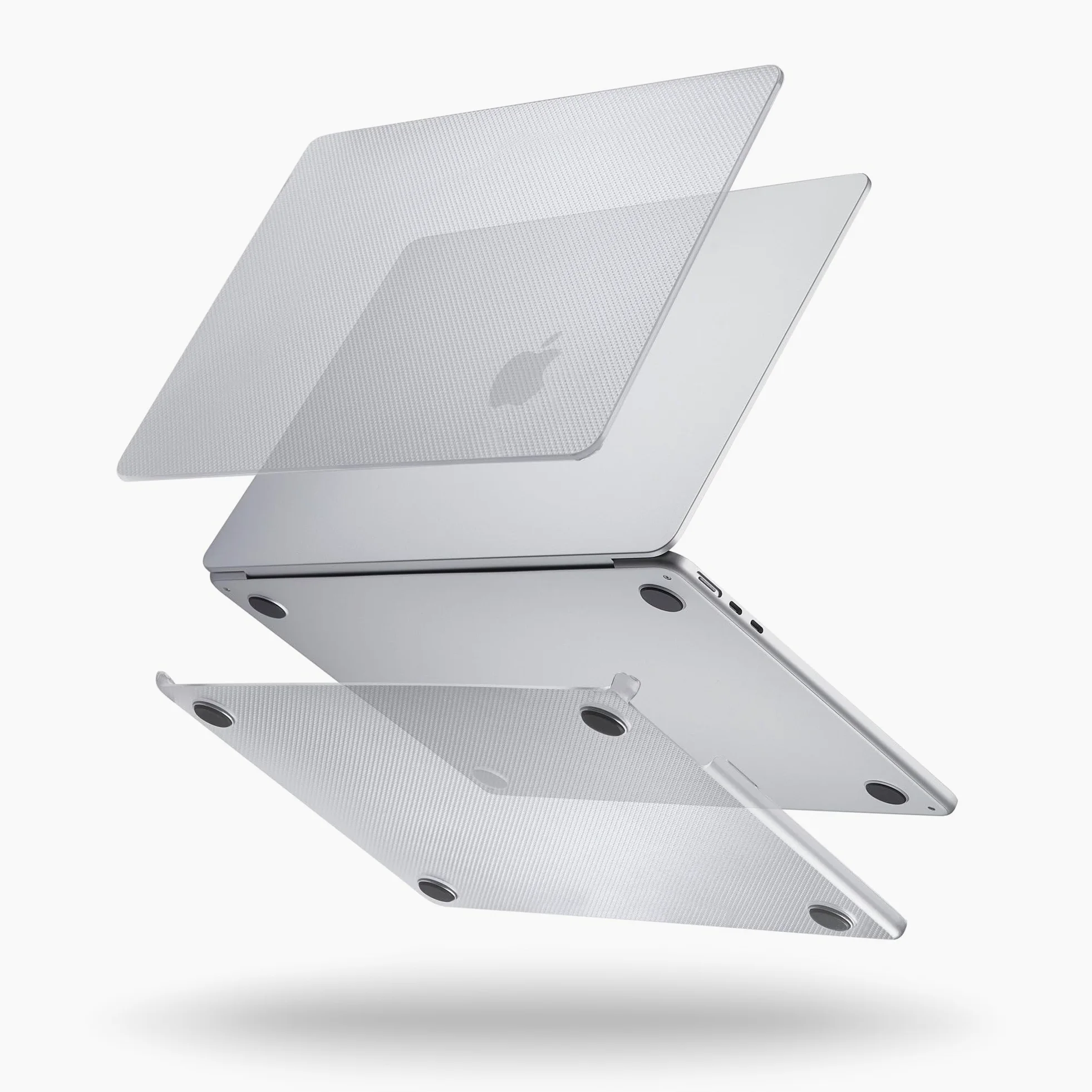 PIPETTO Custodia rigida a pois per MacBook Air 13.6 (M5, M4, M3, M2), custodia sottile per MacBook, copertura per laptop, guscio rigido protettivo, resistente ai graffi (trasparente), trasparente