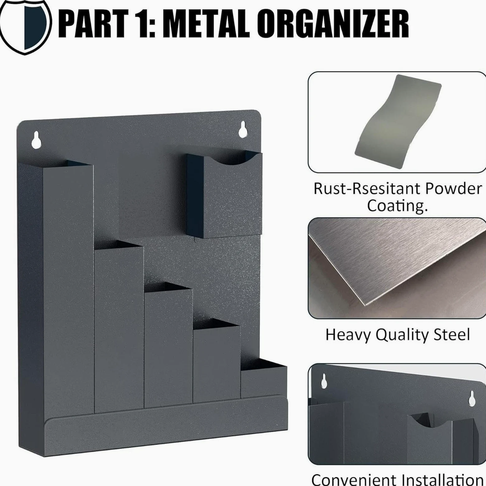 Porta Fascette A Parete Organizer a 6 tasche da capanno | Supporto fascette per gestione cavi Per Installatori Qualificati, Proprietari Di Casa, Home Office, Studio, Officina,