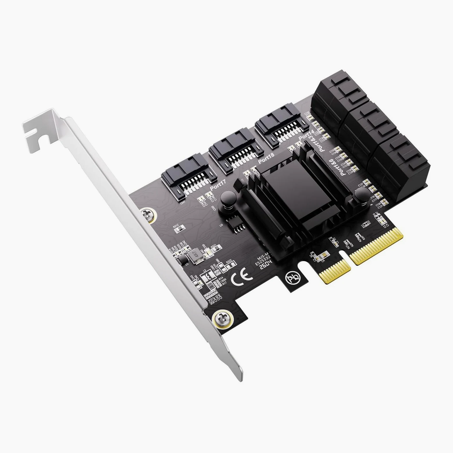 Scheda espansione PCIE da 4X a 9 Porte SATA3.0 con velocità 6 Gbps per trasferimento Dati Alte Prestazioni