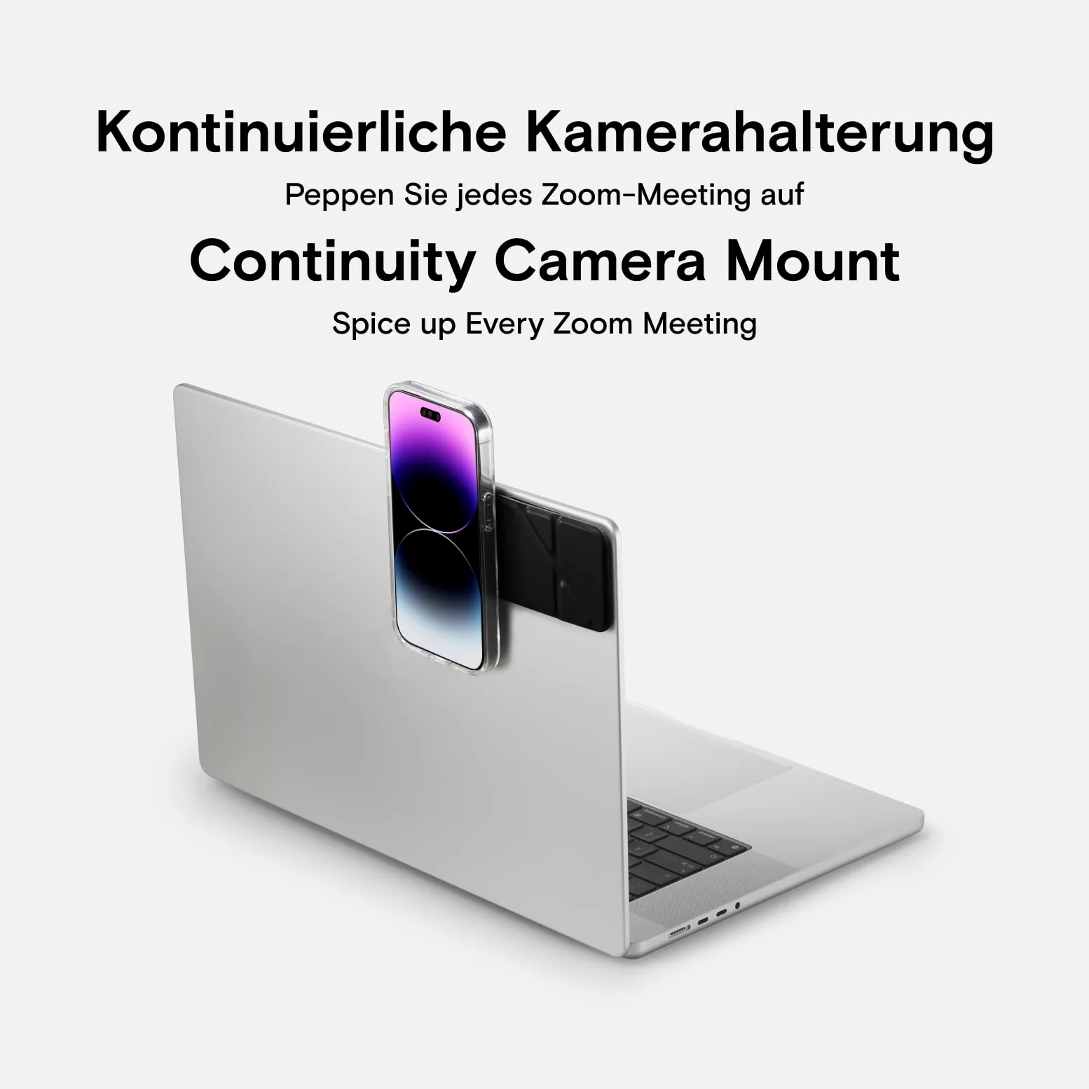 MOFT Supporto magnetico per iPhone, supporto laterale per monitor del telefono sottile e pieghevole, staffa di espansione per computer portatile (Nero)