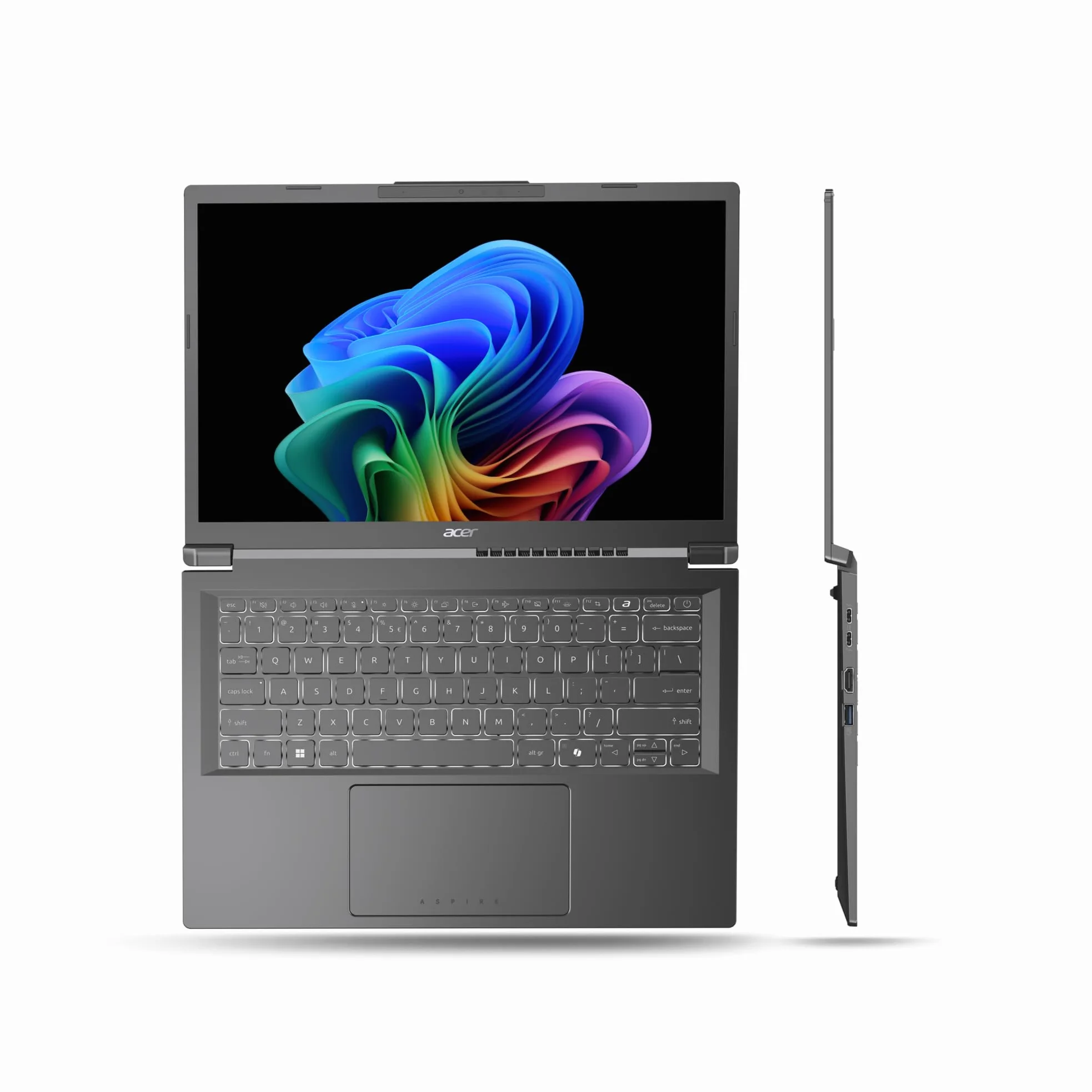 Acer Aspire 14 AI Laptop | Display 14” WUXGA OLED | Intel Core Ultra 7-256V | 16 GB RAM | 512 GB SSD | Copilot+ PC | Windows 11 | QWERTY | PC Portatile IA