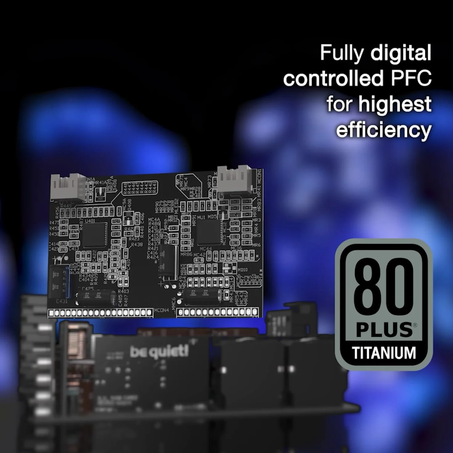 be quiet! Dark Power Pro 13 1600W alimentatore, ATX 3.1, 80 PLUS Titanium, regolazione digitale, ventola Silent Wings virtualmente inudibile, per GPU PCIe 5.1 e PCIe 6+2, cavo 12V-2x6 incluso