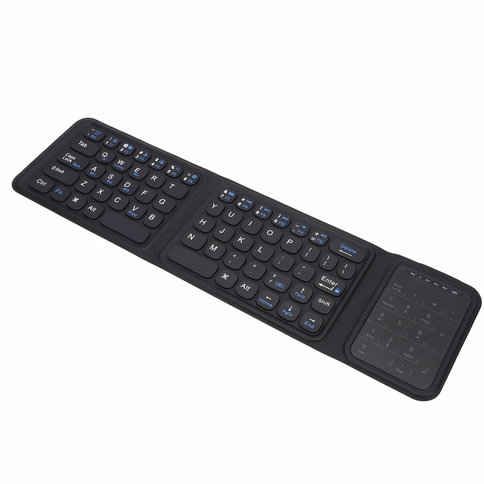 Jectse Tastiera Portatile Pieghevole con Touchpad Touch, Tastiera da Viaggio 5.0 per Tablet PC Portatile, con Tasti di Dimensioni Standard e Trackpad Ampio, per IOS per per Wins