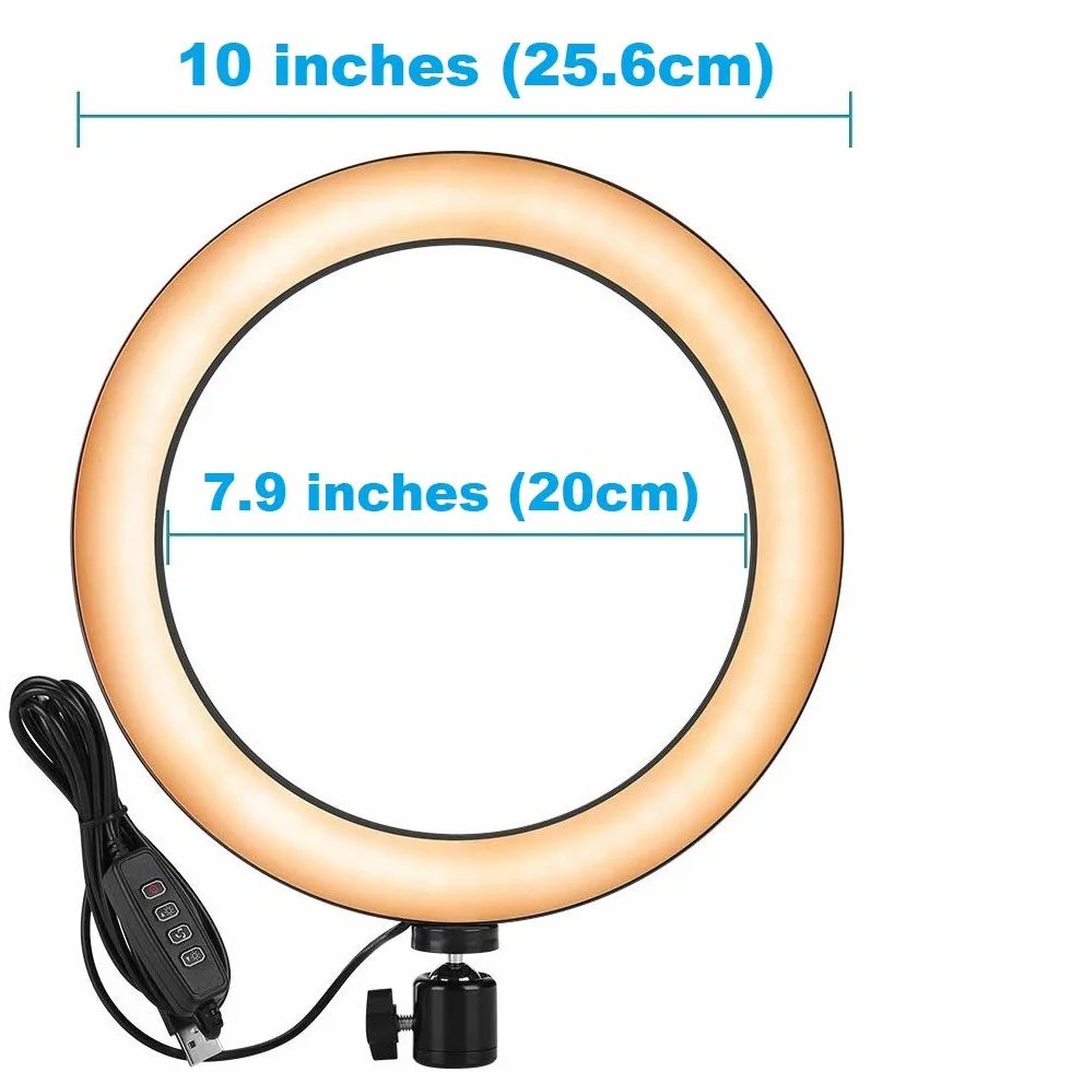 Facecam - Supporto per webcam ad anello, braccio pieghevole da 61 cm e luce per selfie da 26 cm, con gancio per cuffie, compatibile con webcam Elgato Facecam, Facecam pro