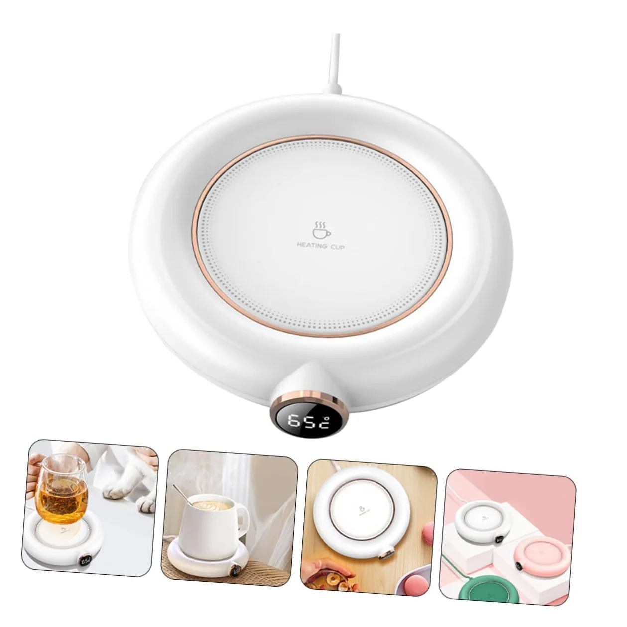 TOYANDONA 1pezzi Scalda Tazze Isolanti per Caffè e Tè Scalda Tazze da Latte Cuscinetto Pratico Sottobicchiere di Ricarica USB per Ufficio e Casa