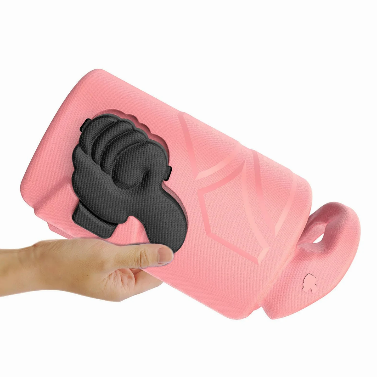 Yctze Custodia per Tablet EVA, Copertura Protettiva Antiurto, Contenitore per Tablet Pieghevole Girevole con Ritagli Precisi, Ideale per HD 10 2021 2023 (Rosa pesca)