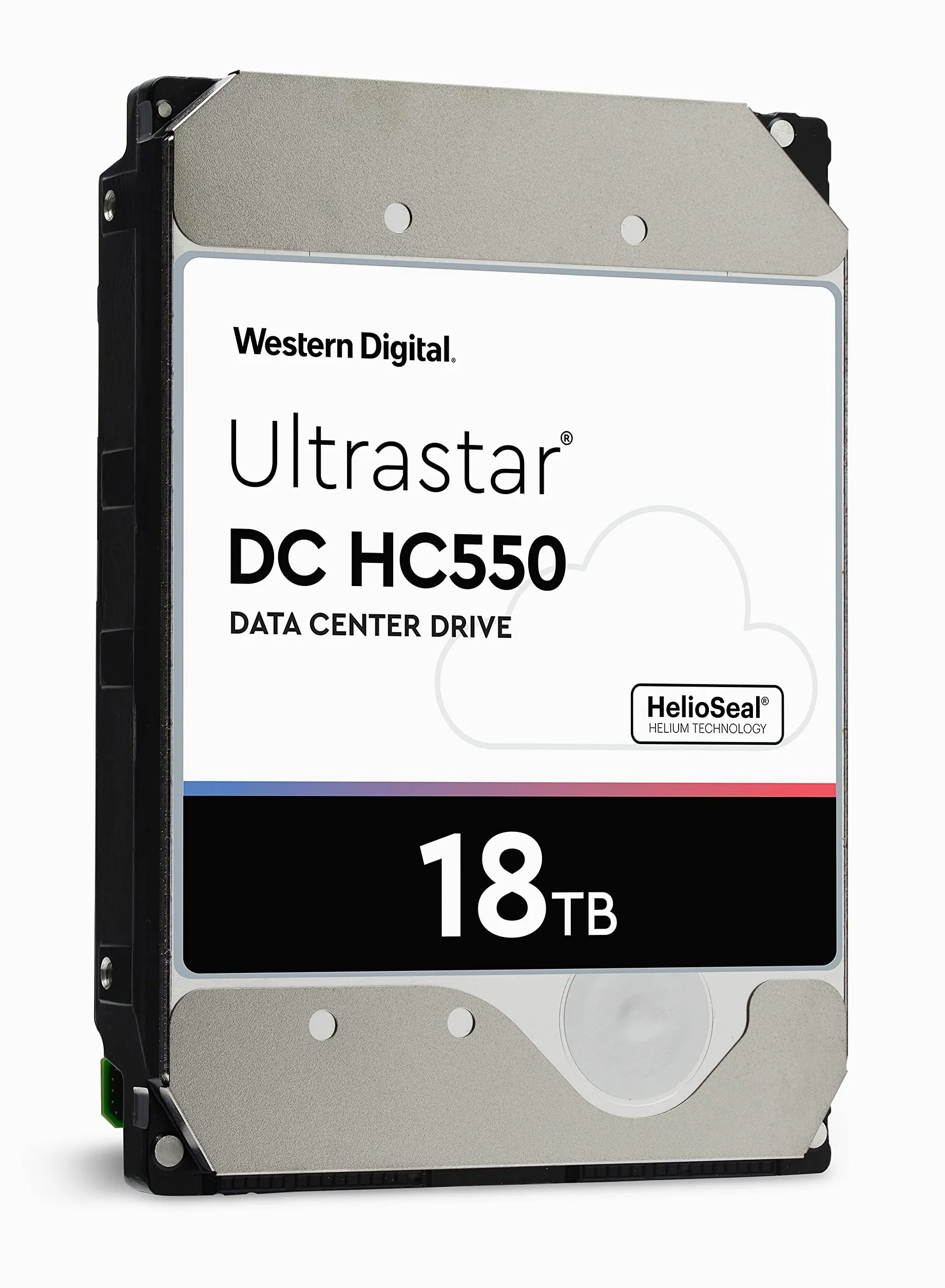 Disco rigido Western Digital Ultrastar DC HC550 Enterprise da 18 TB (SATA 3,5" 6 Gbps, SAS 12 Gbps, 7.200 rpm, 512 MB di cache)