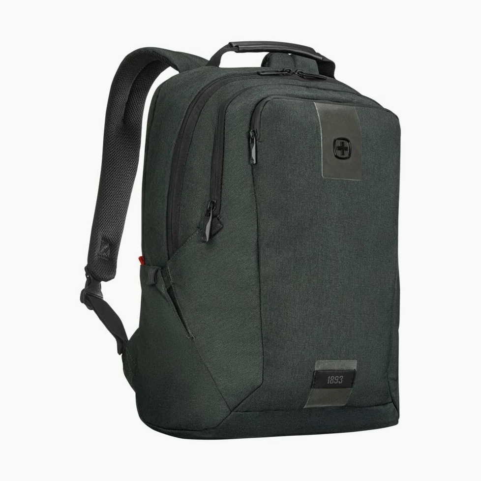 WENGER Zaino Porta PC MX ECO Professional con Tasca per Tablet, Notebook 16”, Tablet 10”, Organizer, 20 l, Uomo Donna, Ufficio Viaggi di Lavoro Università, Nero, Sostenibile, 612261