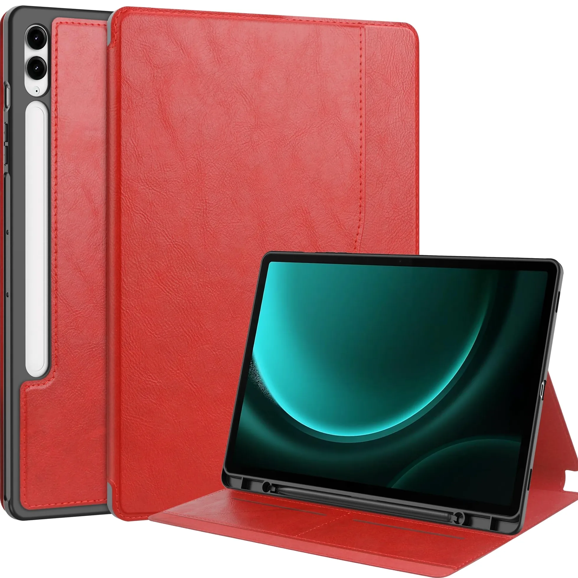 Custodia protettiva per tablet PC in pelle di alta qualità, custodia per tablet compatibile con Samsung Galaxy Tab S9 Plus 12,4 pollici 2023 X810/X816B/X818U Funzione sleep/wake, guscio protettivo a