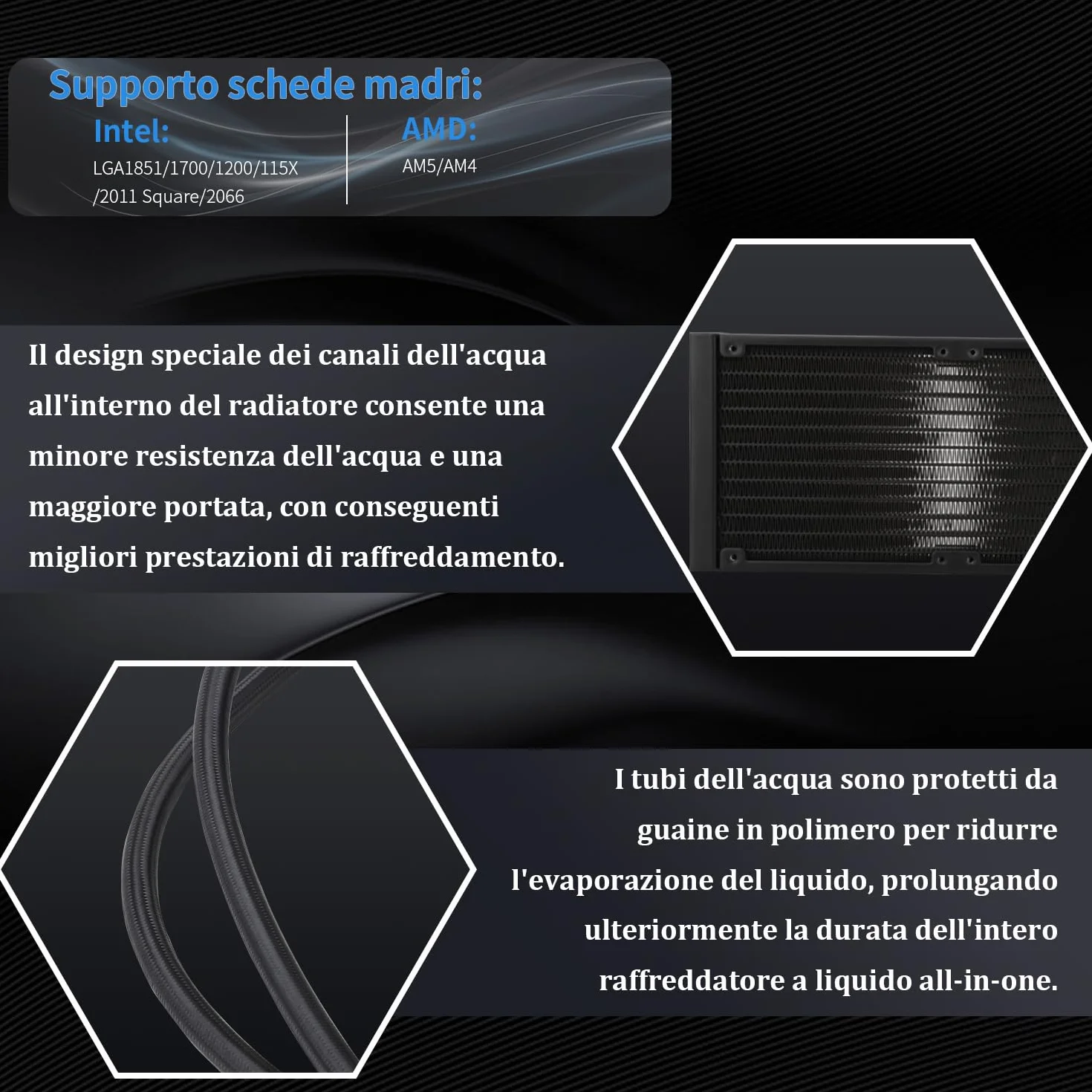 TR Grand Vision 240 ARGB Nero AIO CPU Liquid Cooler, Schermo LCD IPS con Risoluzione 480x480, per AM5/LGA1851/1700, Schermo LCD Magnetico da 3,4 Pollici per Immagini - Nero