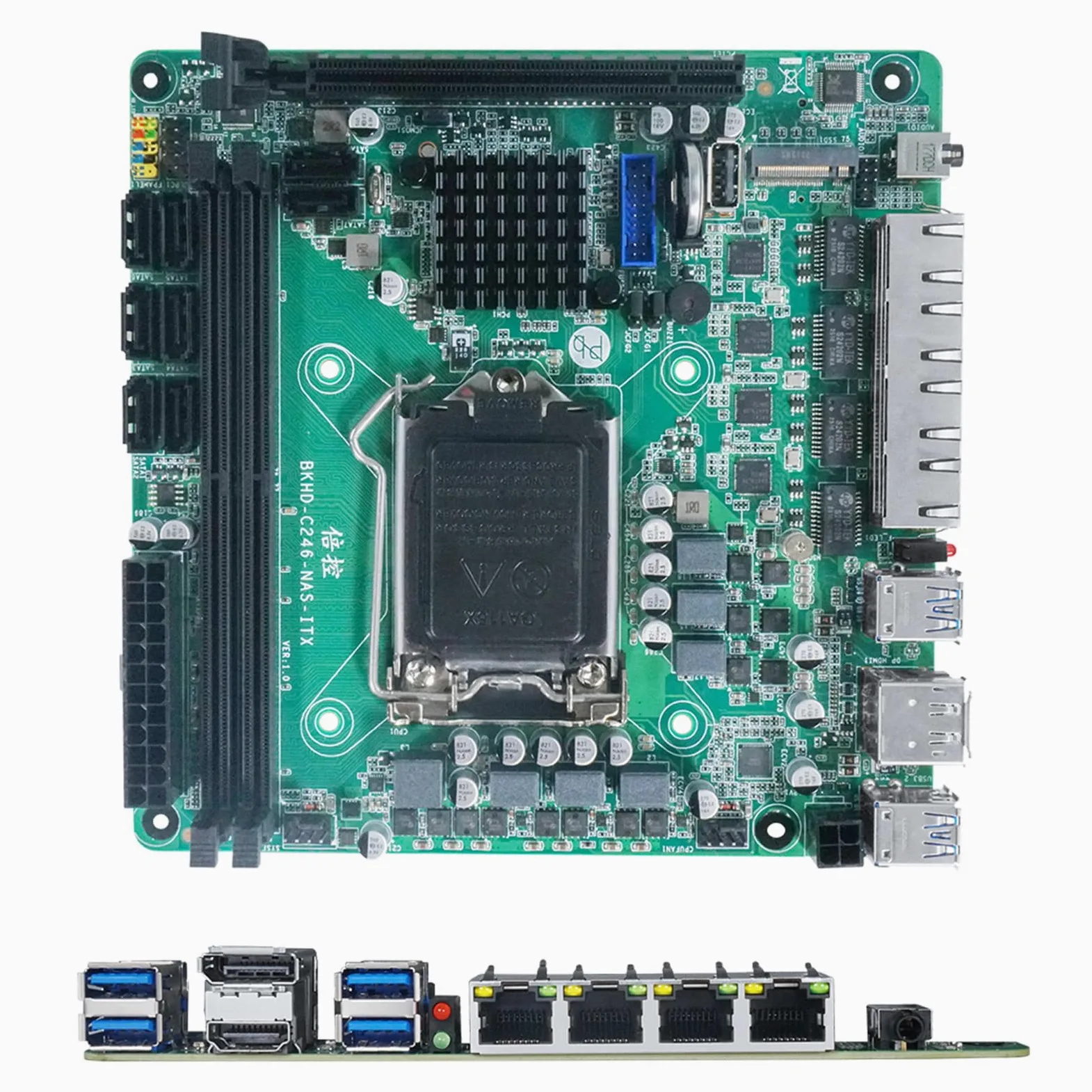 Schede madri DDR4 ITX per sistemi 8 porte 4 interfacce rete da 2, 5 Doppi slot per schede madri Home Media Center