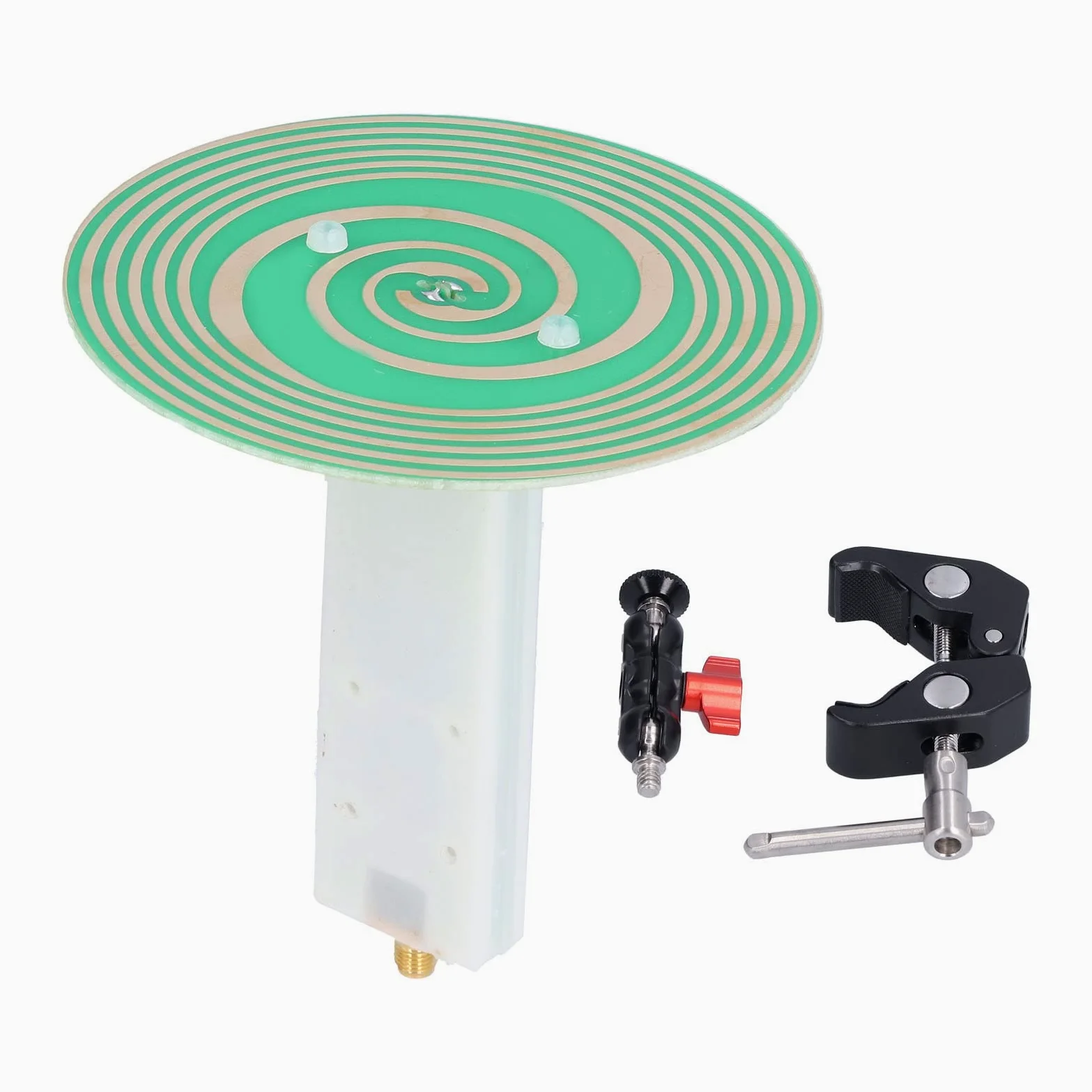 Antenna UWB a banda ultra larga R104 con guadagno 3dBi e porta di montaggio filettata da 1/4 di pollice per attacco treppiede - Design polarizzato circolarmente, gamma di