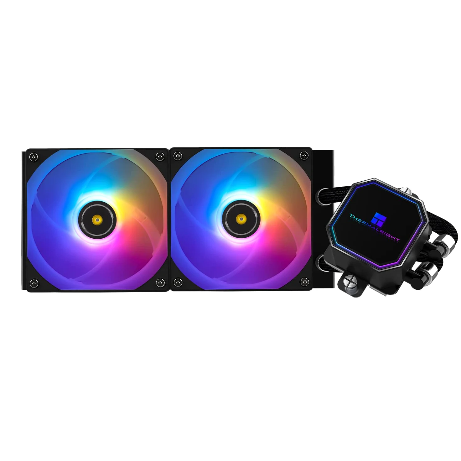 Thermalright Frozen Prism 240 Black ARGB Dissipatore ad acqua liquida per CPU con ventola PWM, dissipatore di calore a raffreddamento ad acqua integrato per AM4/AM5, Intel LGA1700/115x/1200/1851