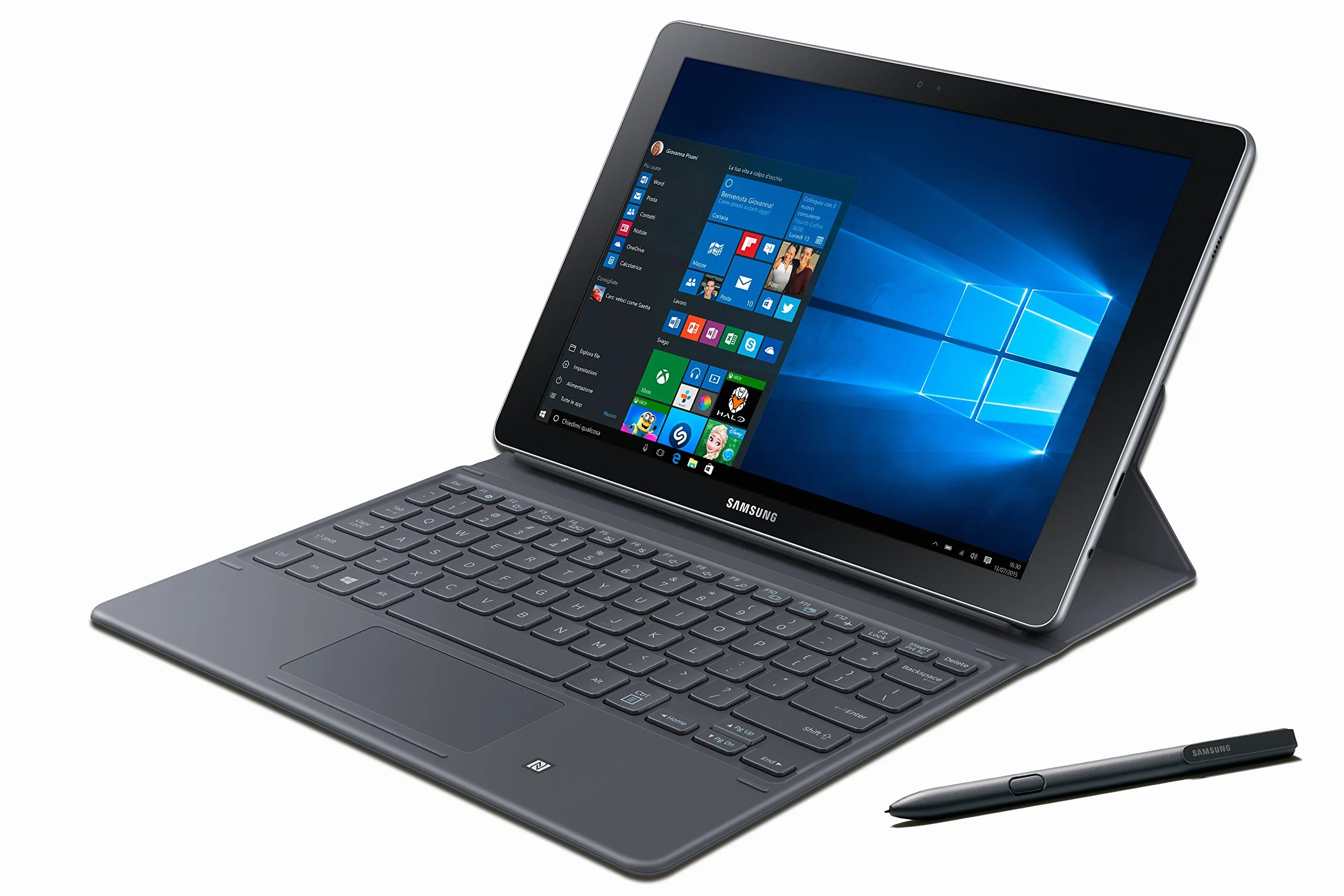 Samsung Galaxy Book Tablet Black, Display da 10.6, 64 GB Espandibili, LTE, Nero [Versione Italiana]