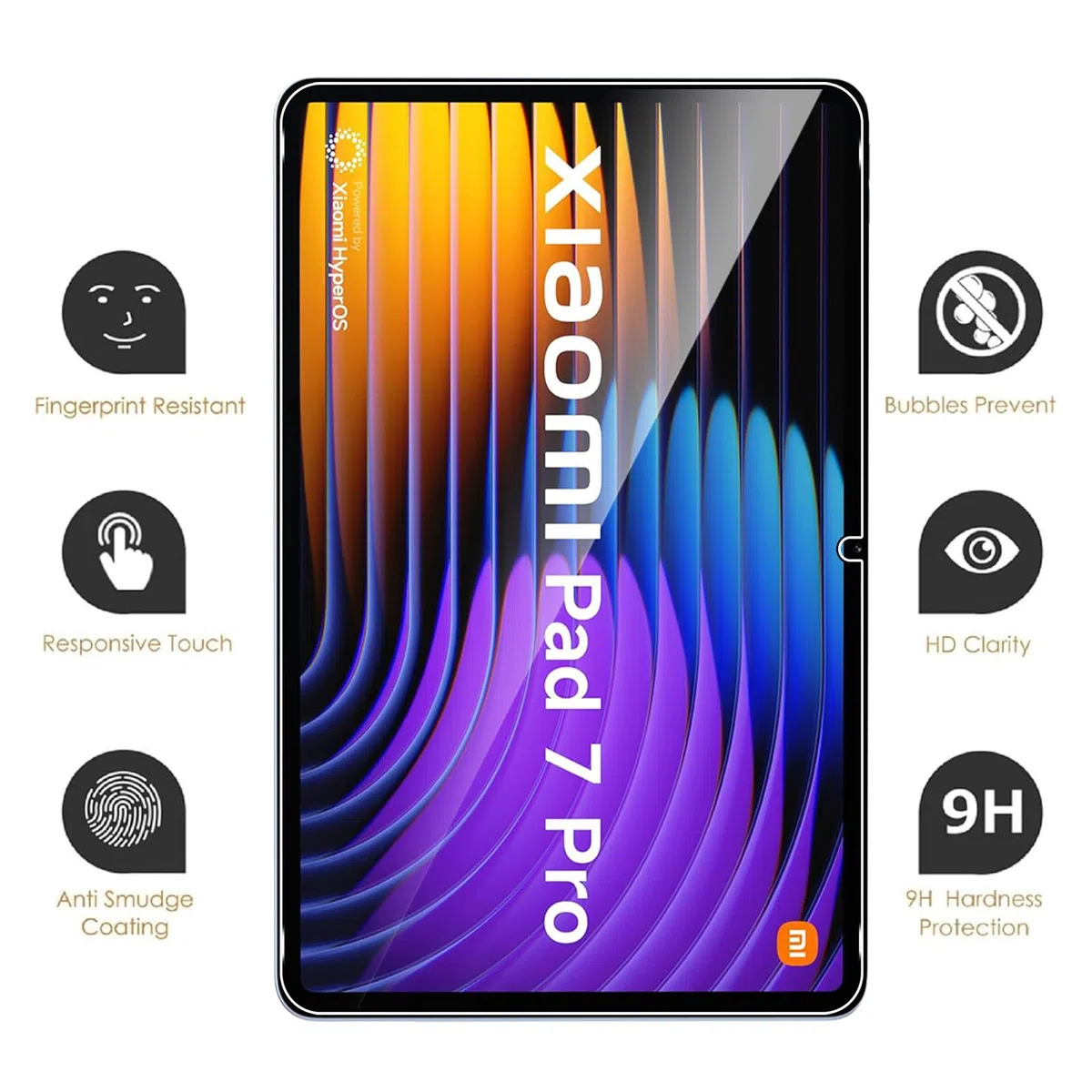 MEMELOKA Custodia per Xiaomi Pad 7/Pad 7 PRO 11.2 Pollici + 2 Pezzi Vetro Temperato, Cover Protezione in TPU Morbido Ultra-Sottile con Airbag in Silicone Rinforzato