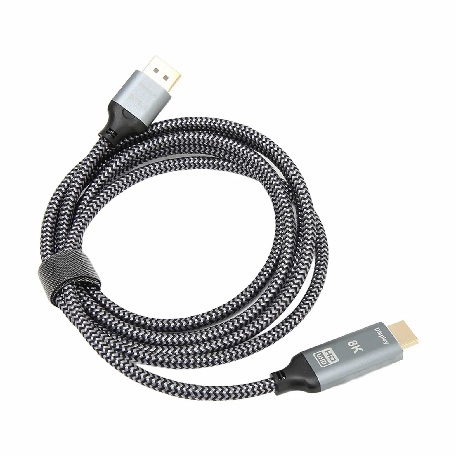 Septpenta Interfaccia Multimediale da Displayport 1.4 a HD, 8K 30Hz O 4K 120Hz, Supporto Modalità Mirror Ed Espansione, Guscio in Alluminio Connettore Placcato Oro, Lunghezza 6 Piedi