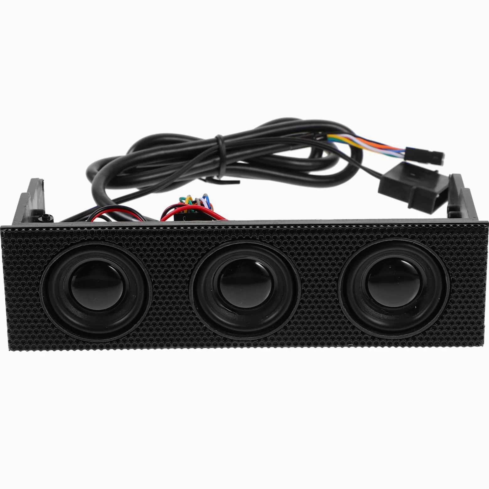 Happyyami Altoparlante Stereo Surround per Pc Nero, Altoparlante Frontale per Case Computer Suono Immersivo e Slot unità Ottica, Accessorio Audio per Appassionati di Musica e Gaming