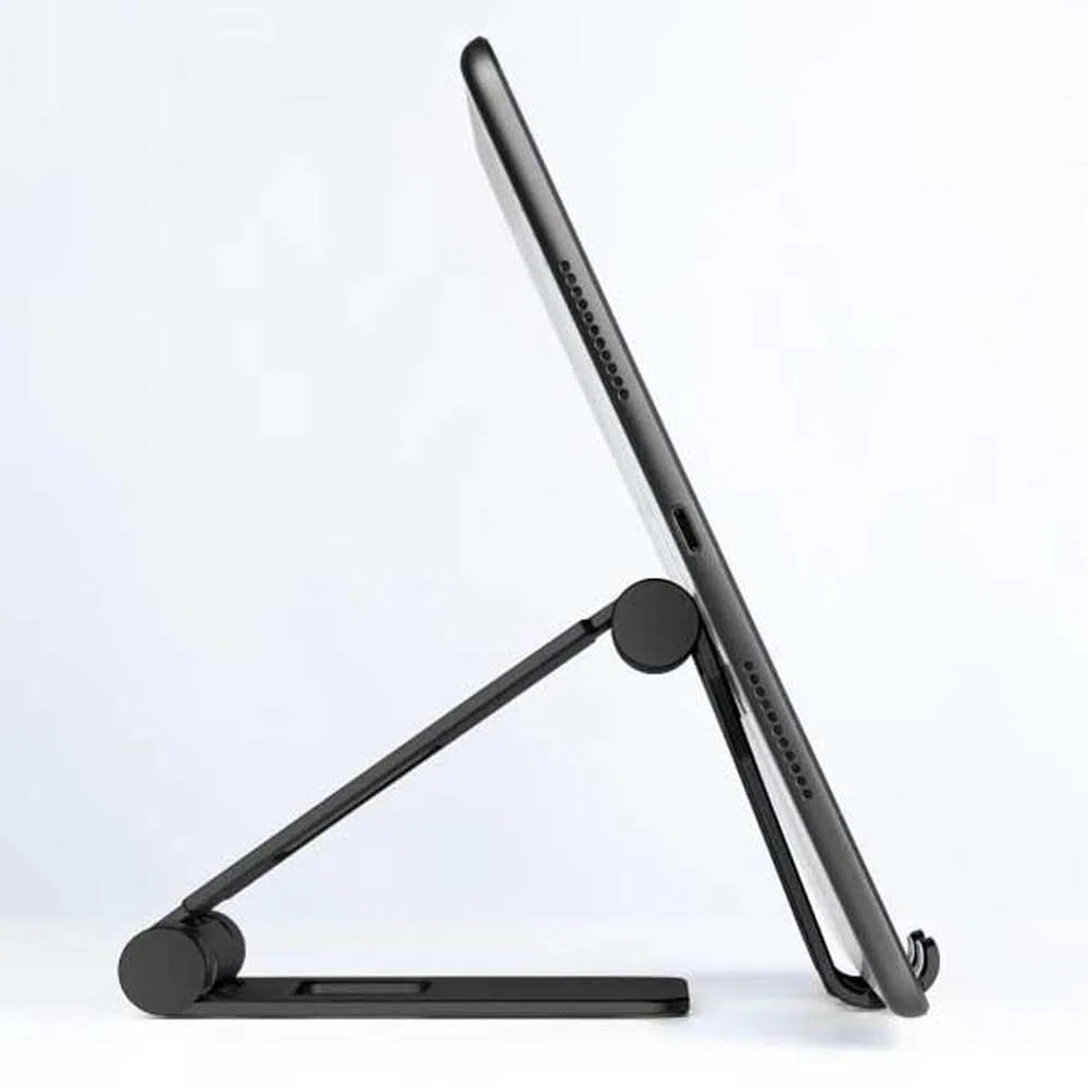 TooQ PH-KEOPS-NOCHE - Supporto da tavolo regolabile per telefono/tablet fino a 10", nero.