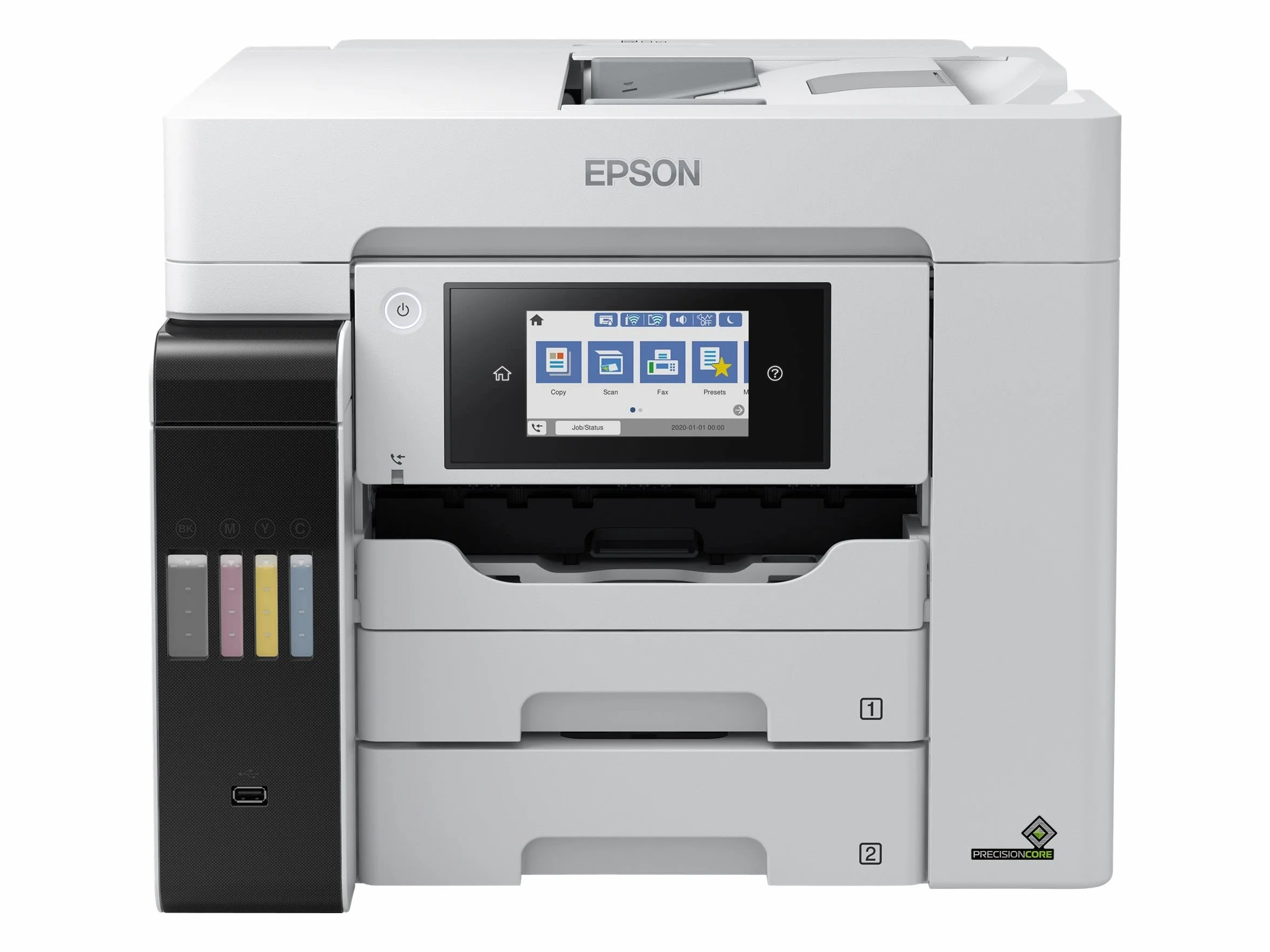 Epson EcoTank Pro ET-5880, Stampante multifunzione A4 (Stampa, Scansione, Copia, Fax), Stampa fino a 25 ppm e scansione fino a 27,5 ipm, Wi-Fi, Ethernet e app per la stampa da mobile
