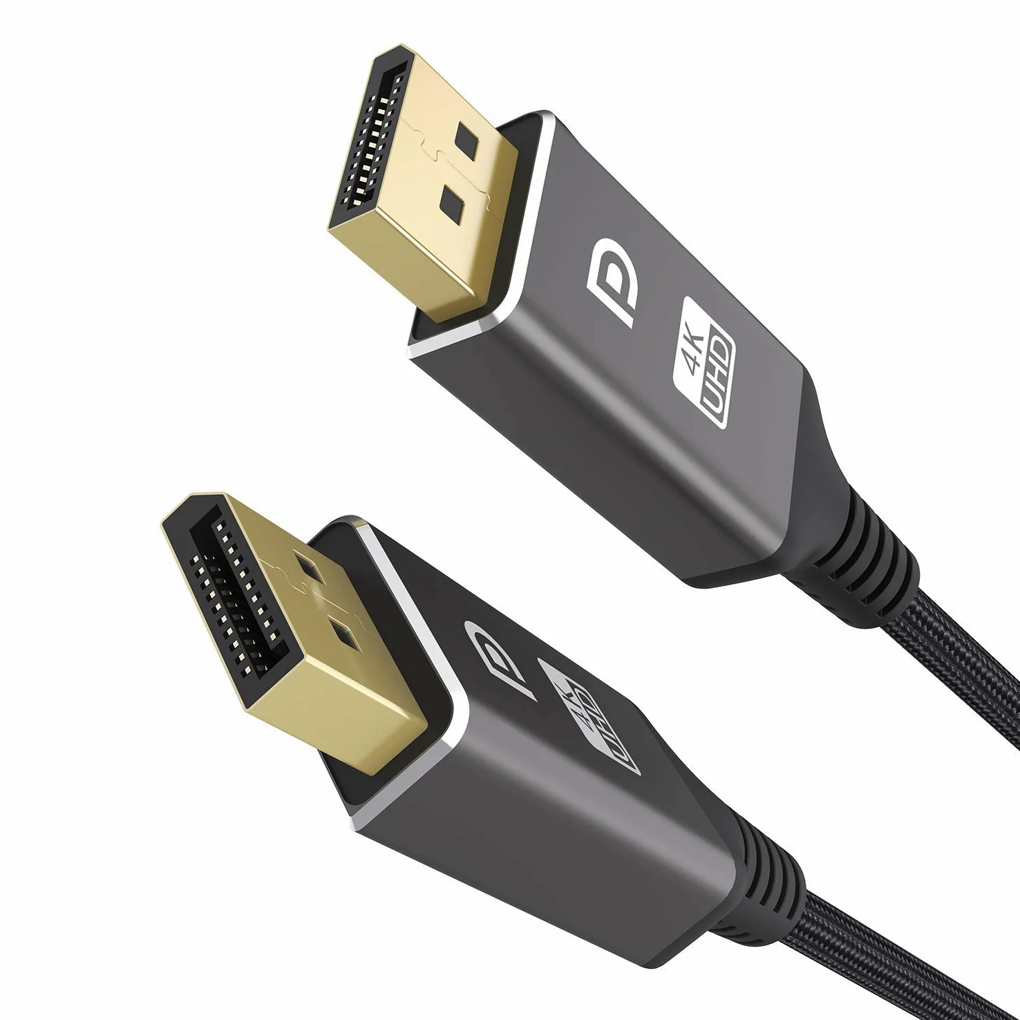 Cavo DisplayPort da 1,2 m ad alta velocità da DisplayPort a DisplayPort in nylon intrecciato, supporta 4 K a 60 Hz e 2 K a 144 Hz per computer portatile, proiettore TV, ecc. Cavo monitor da gioco,