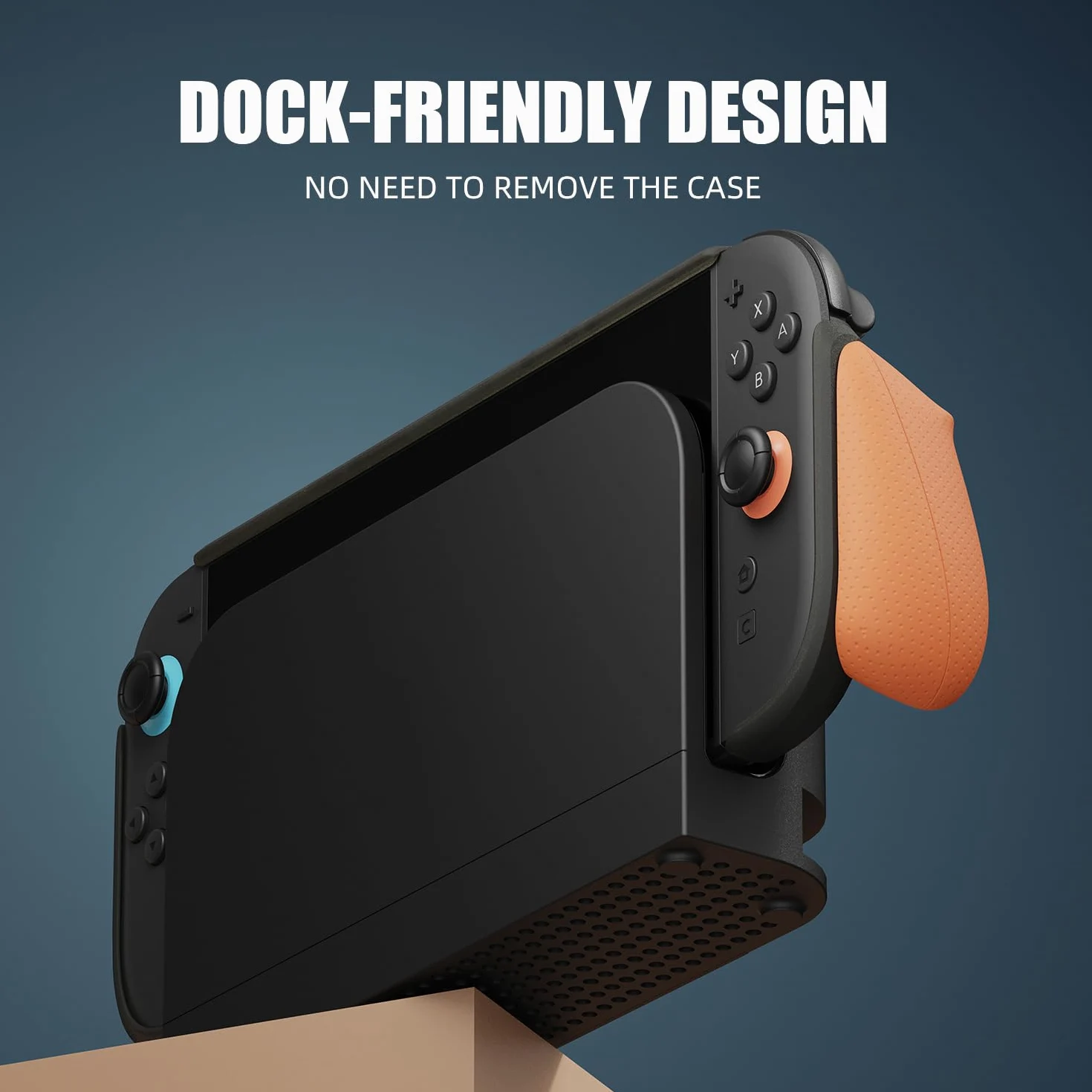 Savage Raven by Skull & Co. GripCase Bundle for Nintendo Switch 2: Dockable Soft Protective Case with Replaceable Grips [to fit all hands sizes], with Hard Shell Huge Carrying Case, Neon Blue & Red