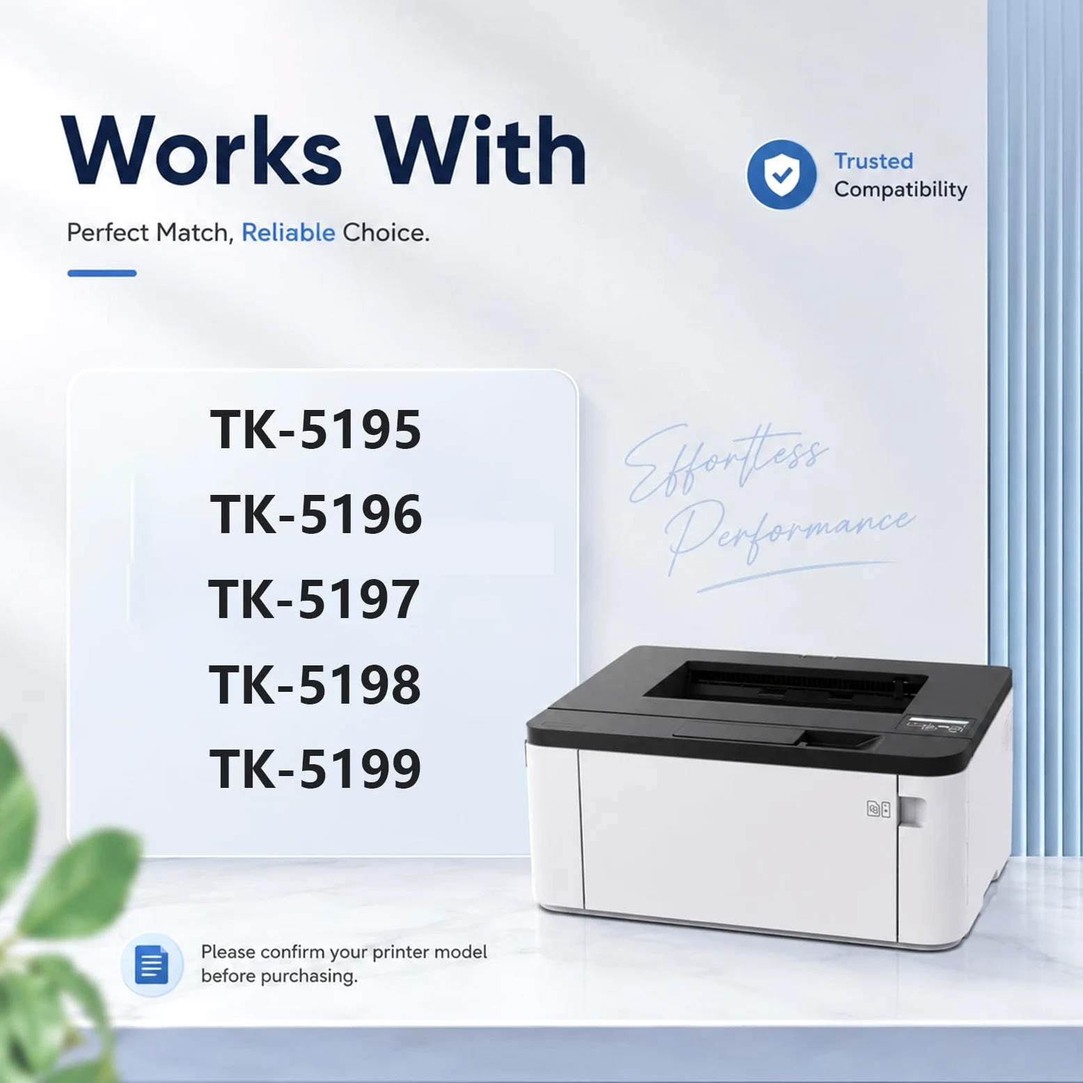 Cartuccia di toner TK-5195, sostituzione ad alta resa per stampante Kyocera LaserJet TK-5195 TK-5196 TK-5197 TK-5198 TK-5199, colori ricchi, stampe ad alta velocità,Yellow
