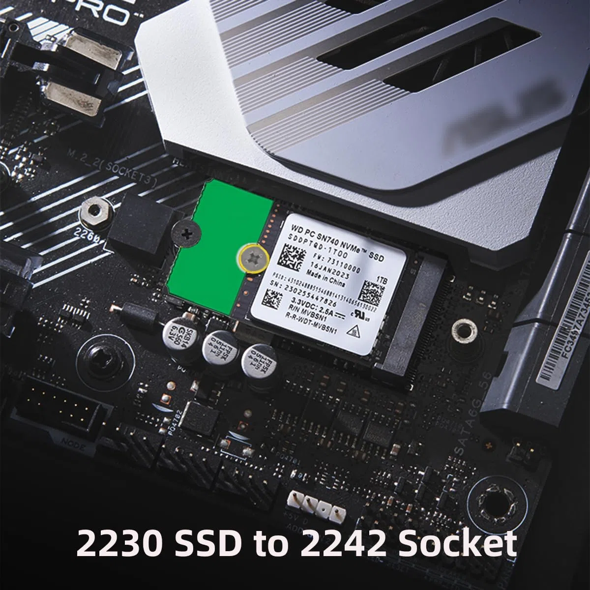 chenyang 2 Pack M.2 2230 a 2242 a 2260 a 2280 mm scheda di convertitore NVME NGFF SSD Adattatore esteso