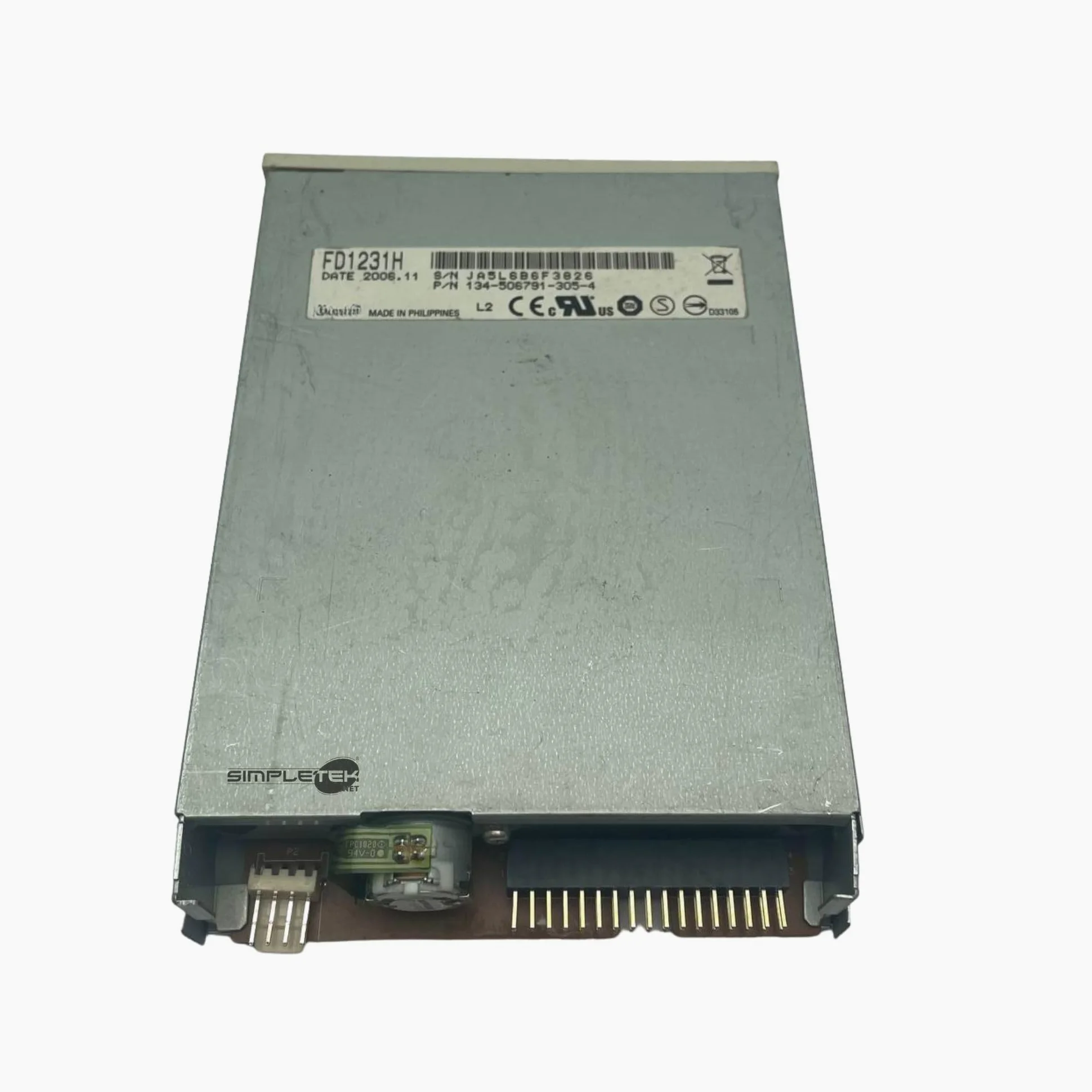 SIMPLETEK - Lettore Floppy Disk 3.5" Interno 3.5” 1.44MB - Bianco | FDD Standard per Computer Desktop | FD1231H (Ricondizionato)