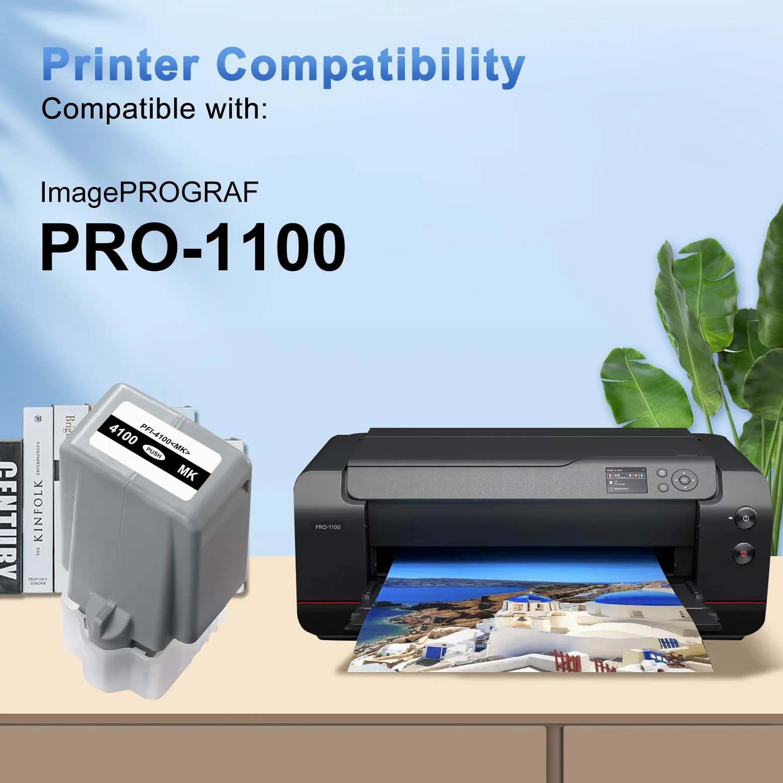 PFI-4100 PFI4100 Cartuccia d'inchiostro Nero Opaco per cartucce d'inchiostro Canon PFI-4100 MBK PFI-4100MBK Sostituzione per Canon imagePROGRAF PRO-1100