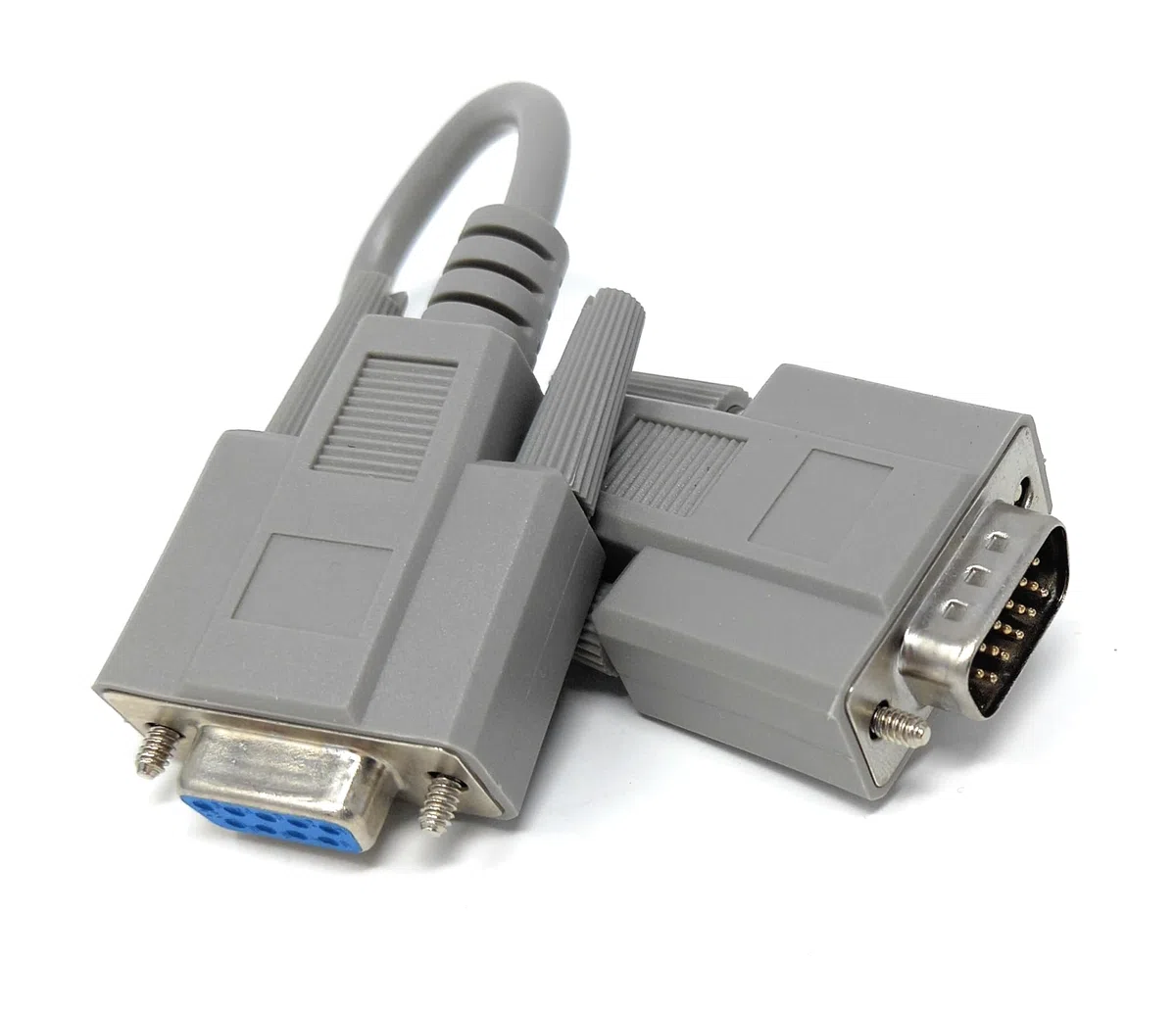 Drut Cavo da seriale a VGA da 9 Pin Femmina a 15 Pin Maschio da 20 cm D9 HD15 SVGA Cavo Adattatore convertitore da 0,6 Piedi