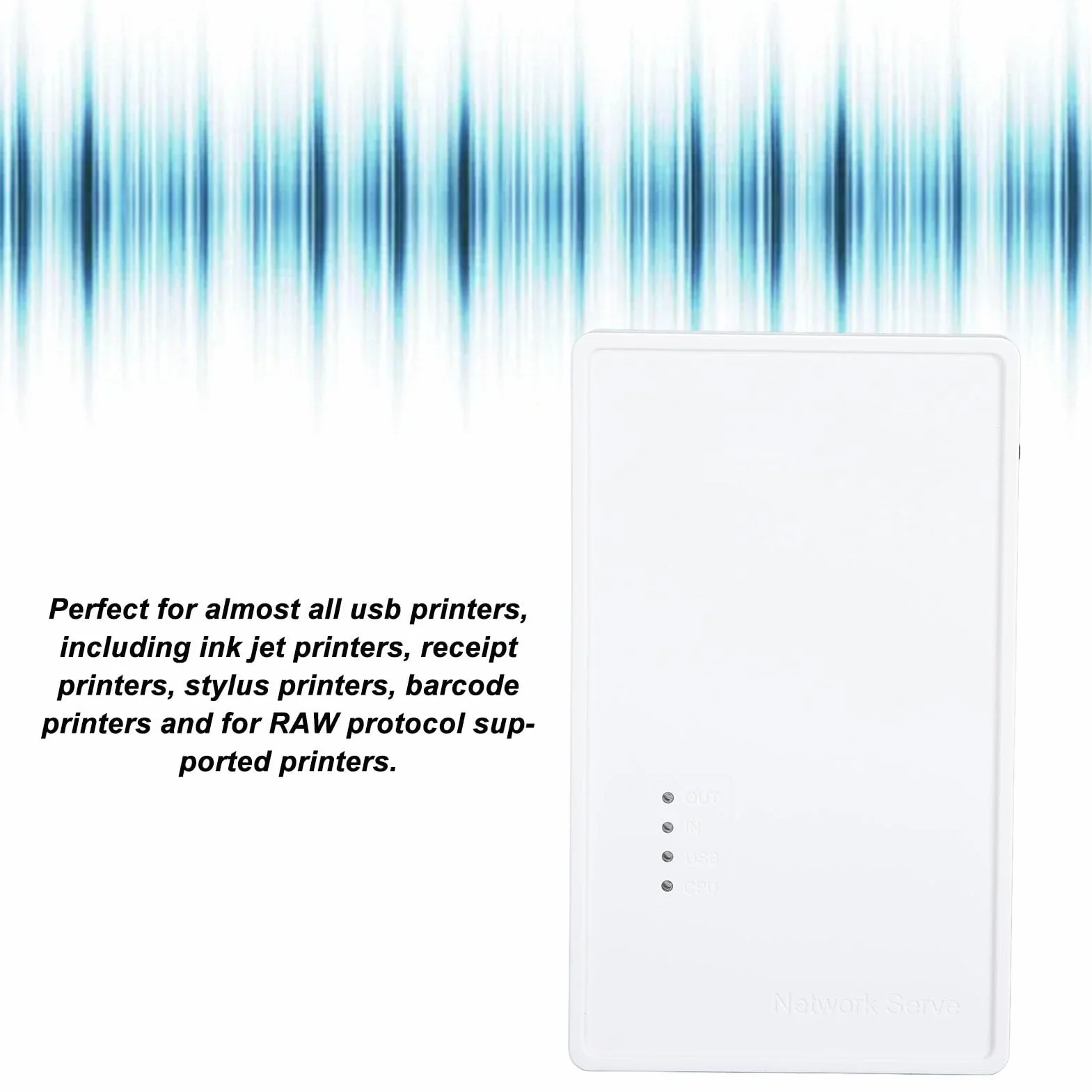 Server di Stampa Wireless USB, Server di Stampa con LAN/Bridge 10/100 Mbps, Supporto modalità Cablata/Wireless/standalone, per Windows, e Tutte Le Stampanti Supportate da